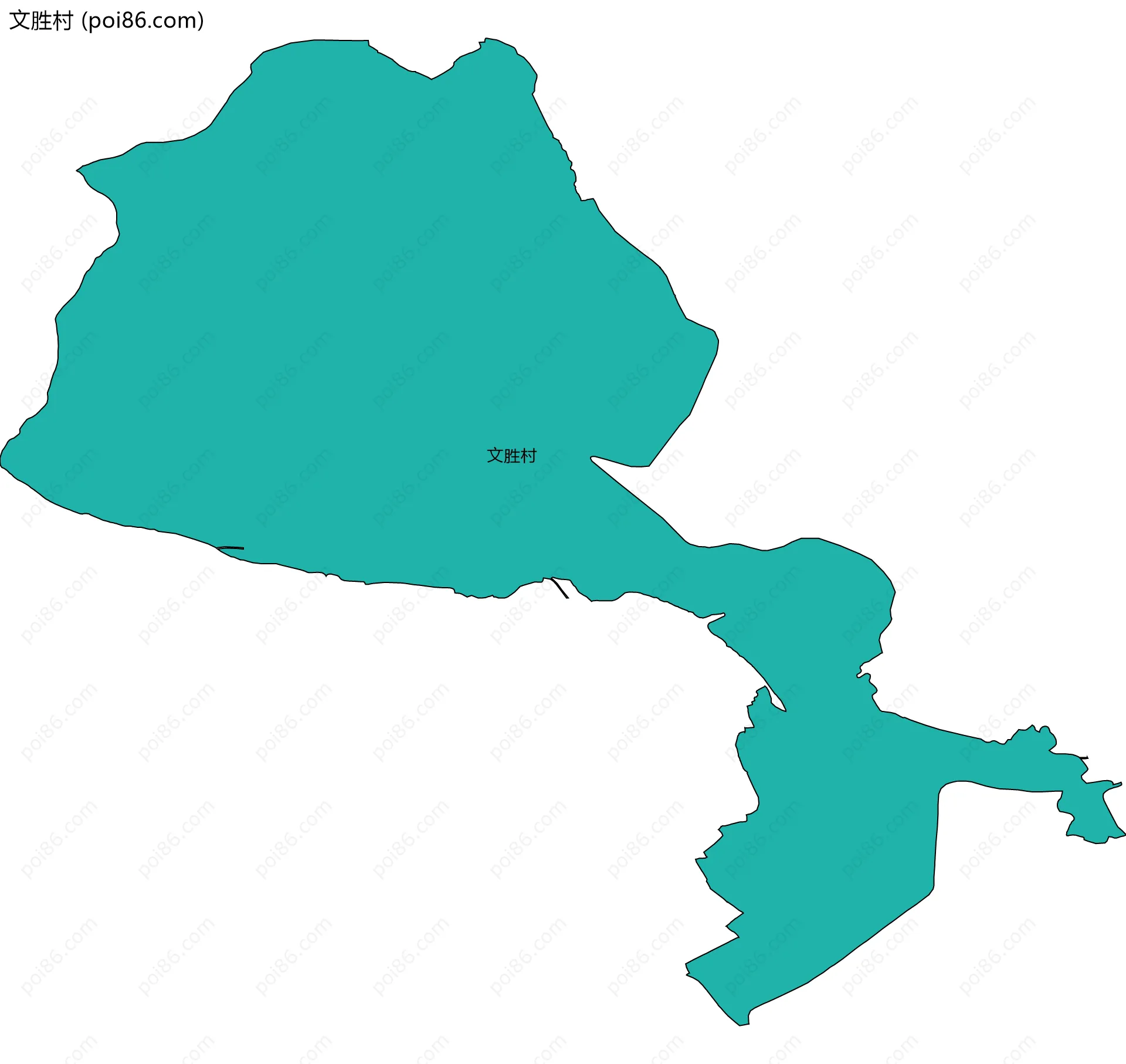 文胜村边界地图