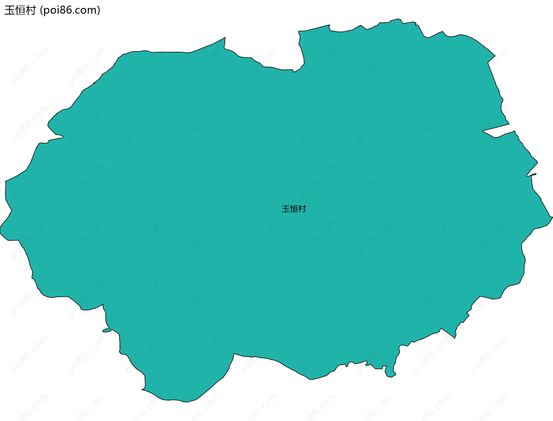 玉恒村边界地图