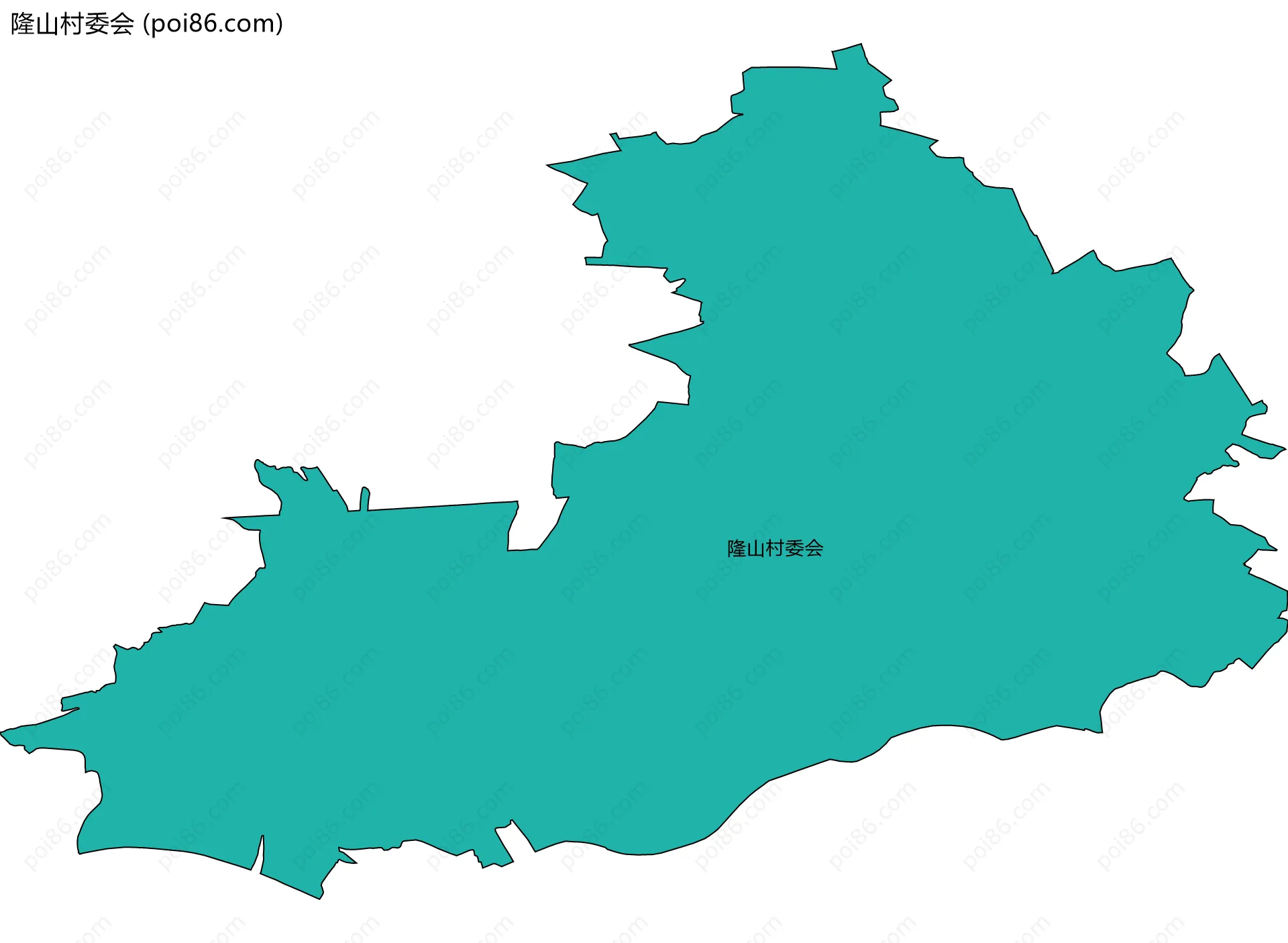 隆山村委会边界地图