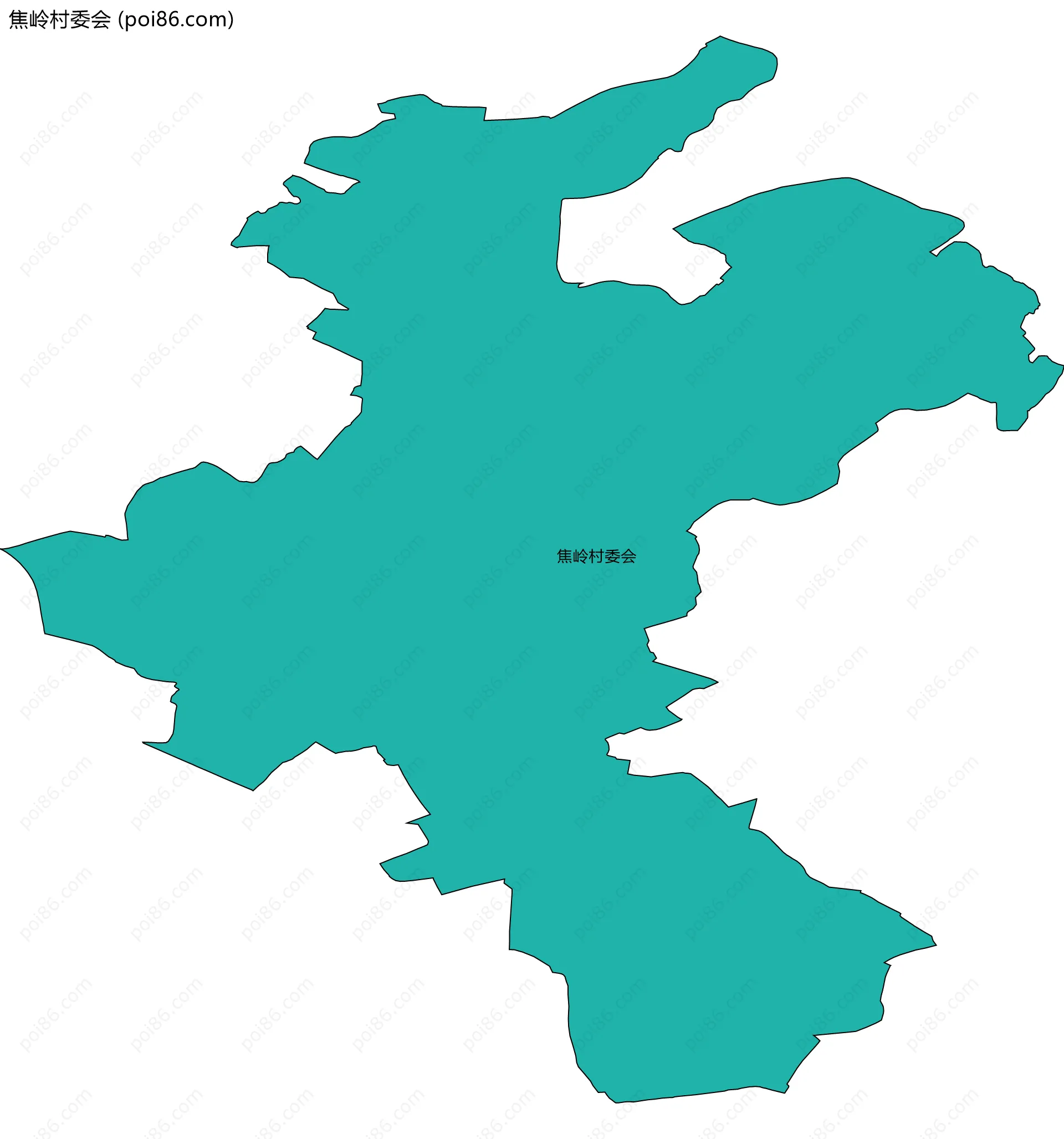 焦岭村委会边界地图