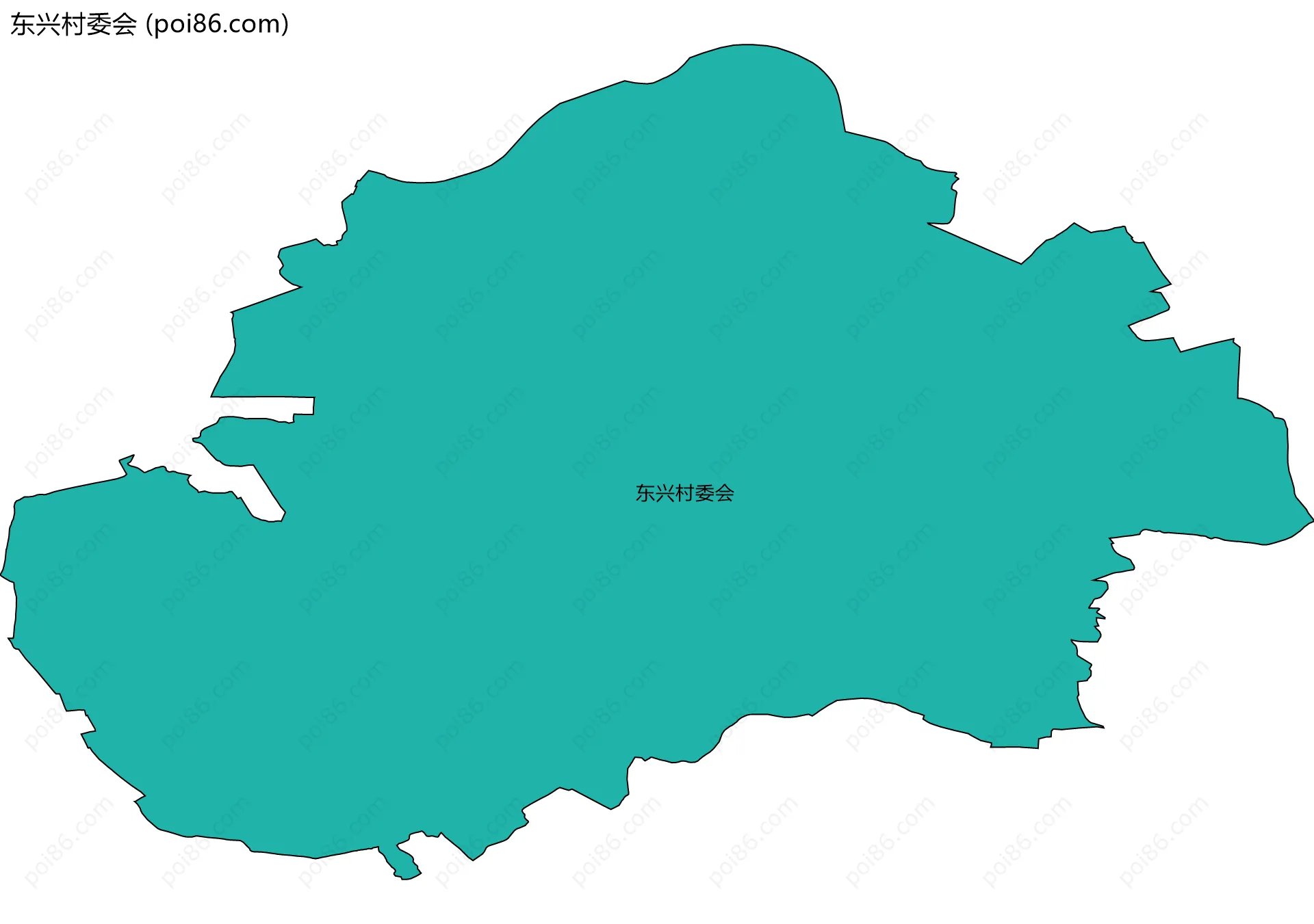 东兴村委会边界地图