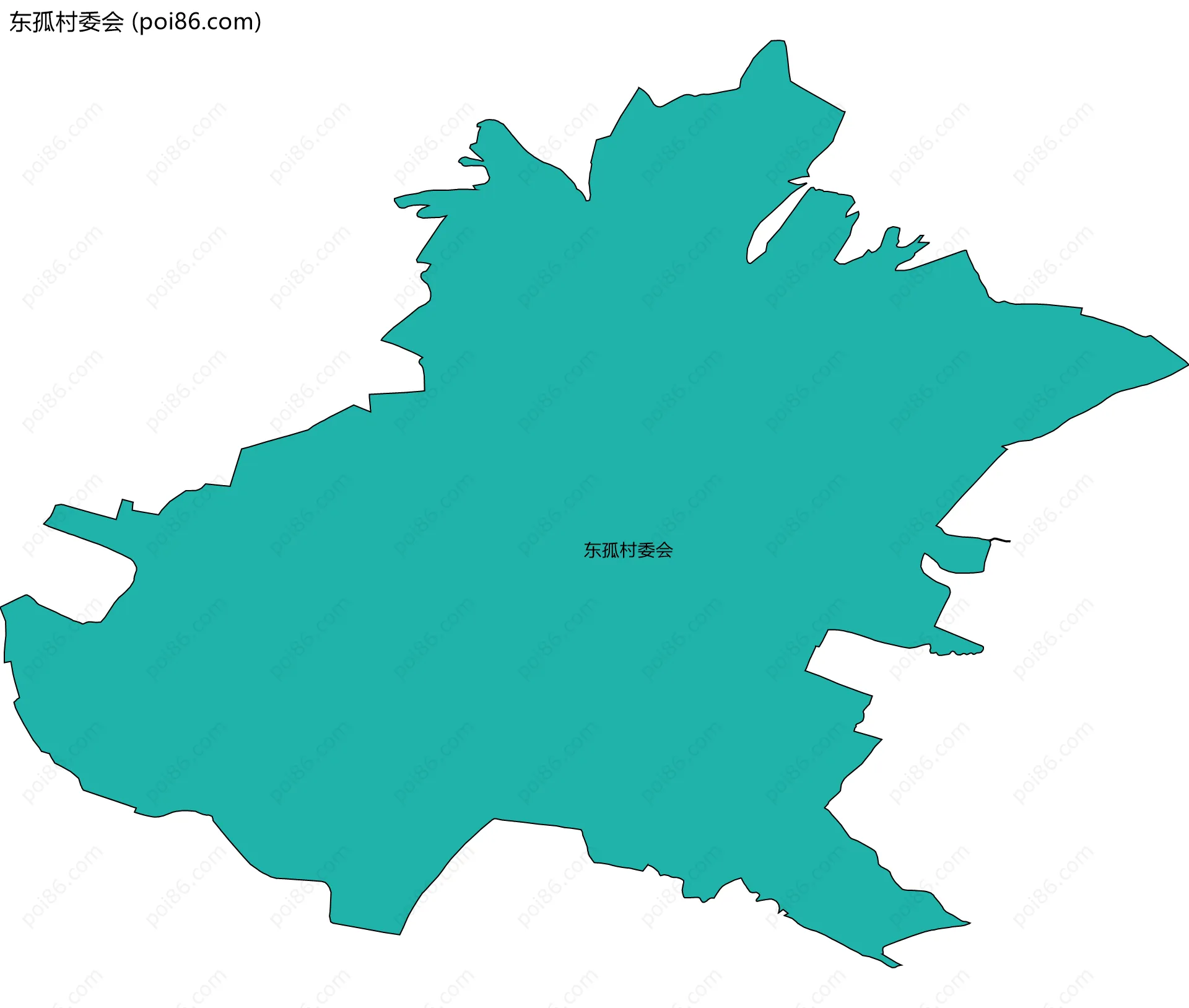 东孤村委会边界地图