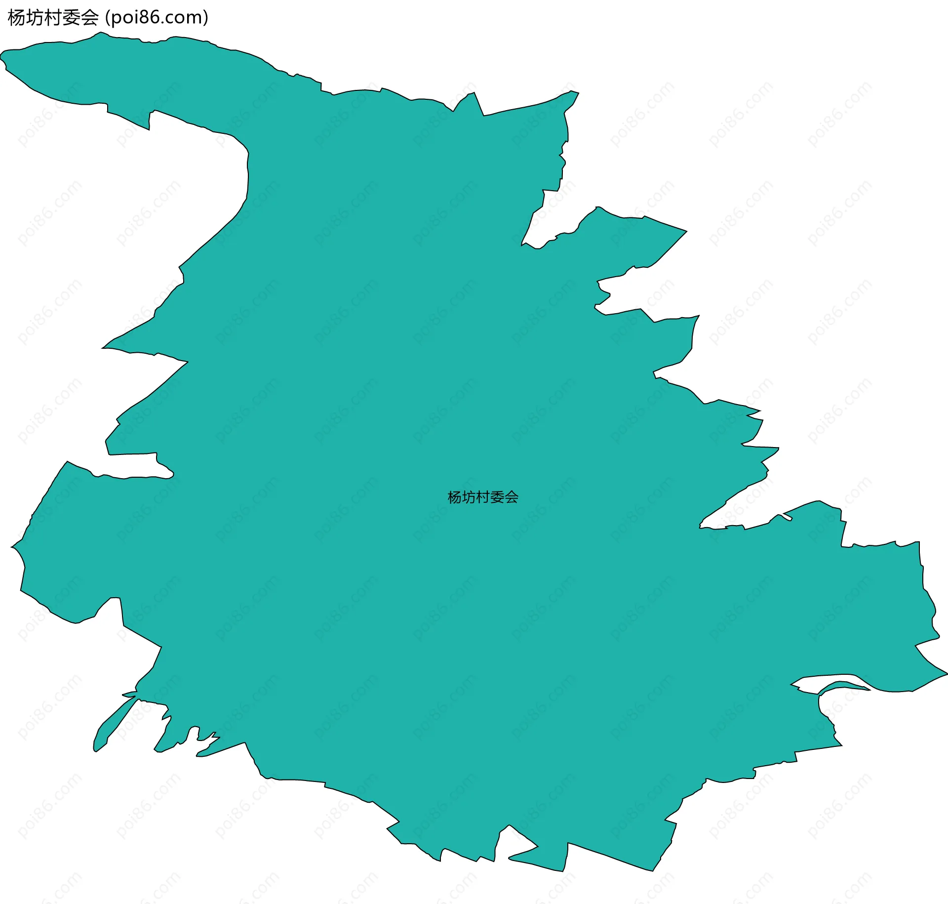 杨坊村委会边界地图