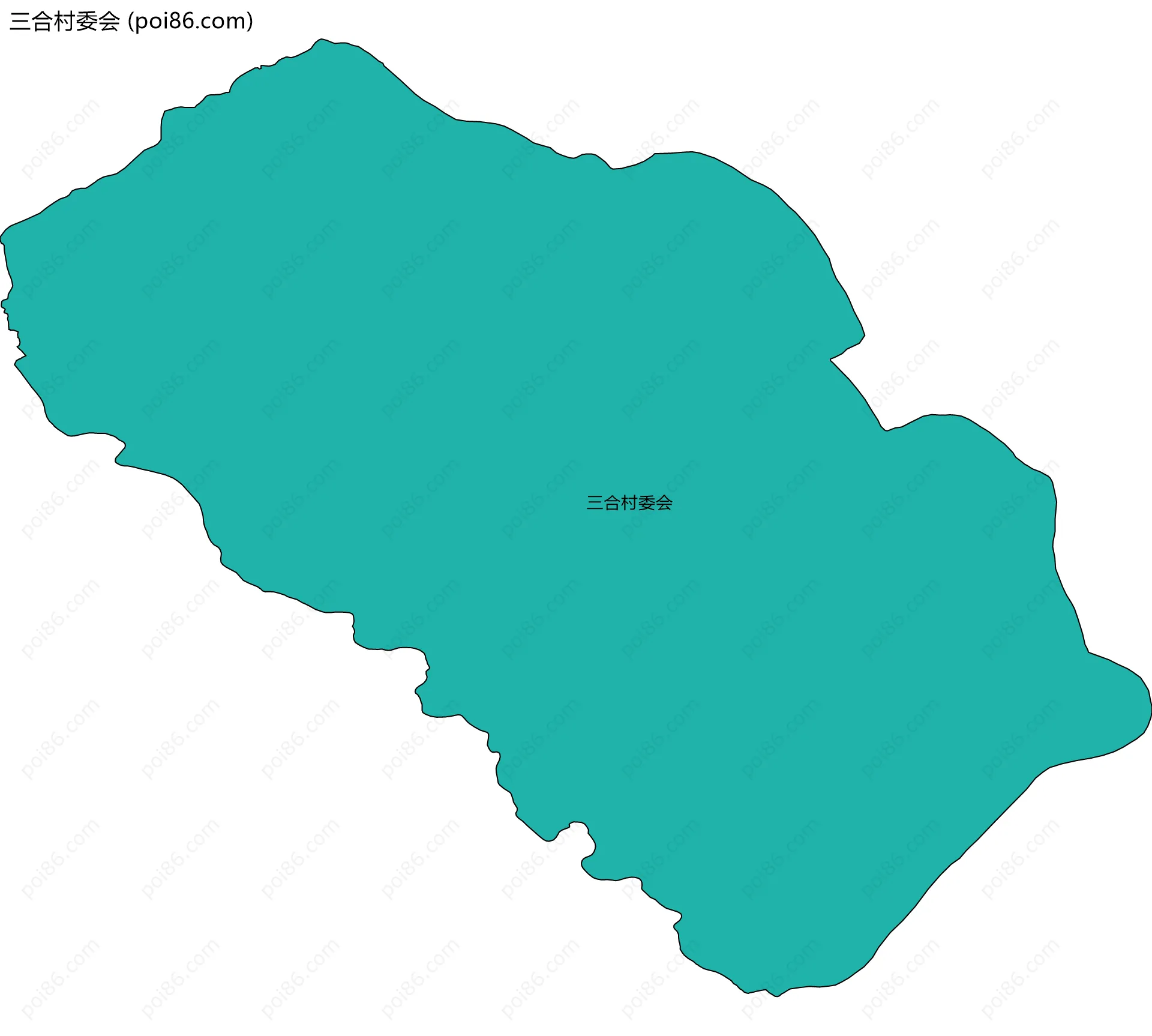 三合村委会边界地图