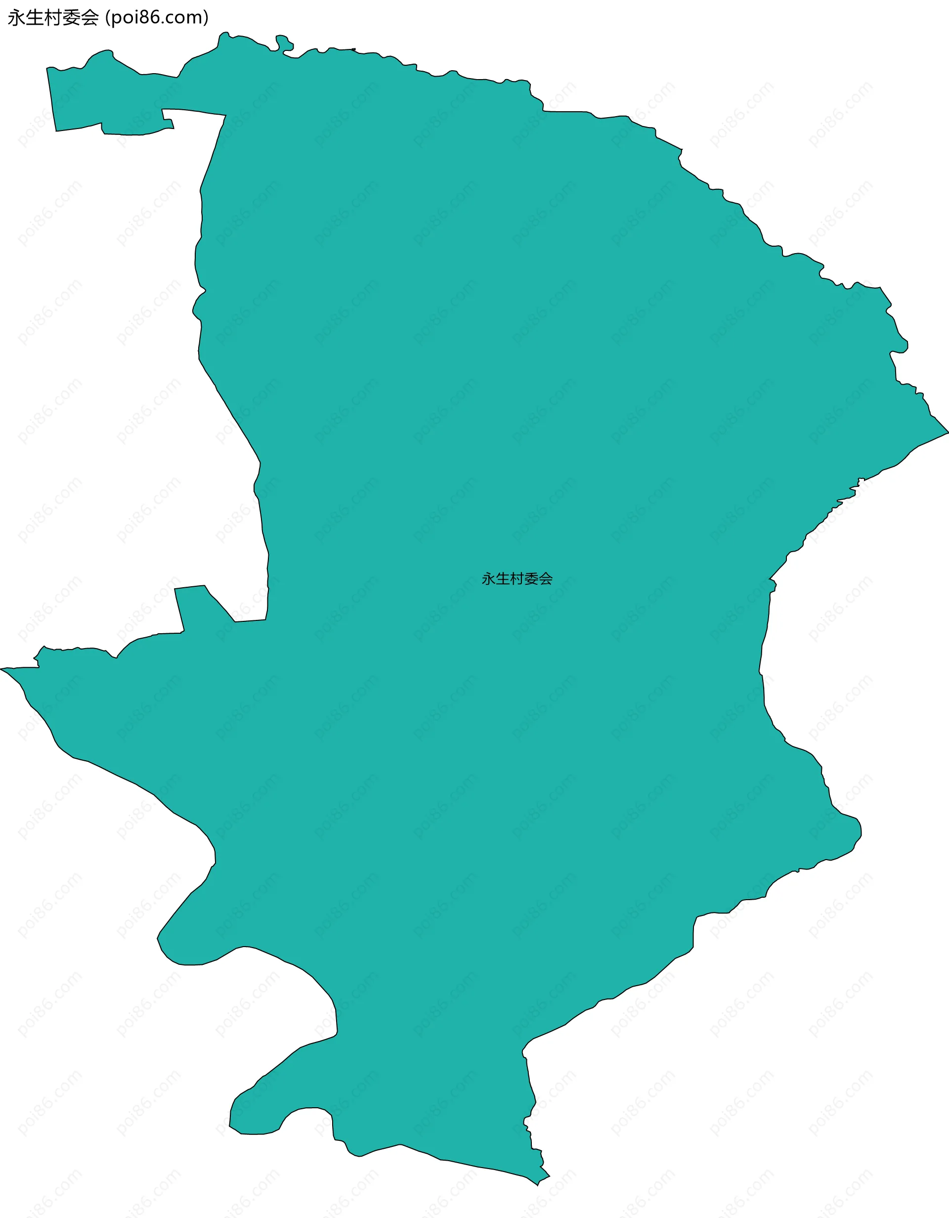 永生村委会边界地图