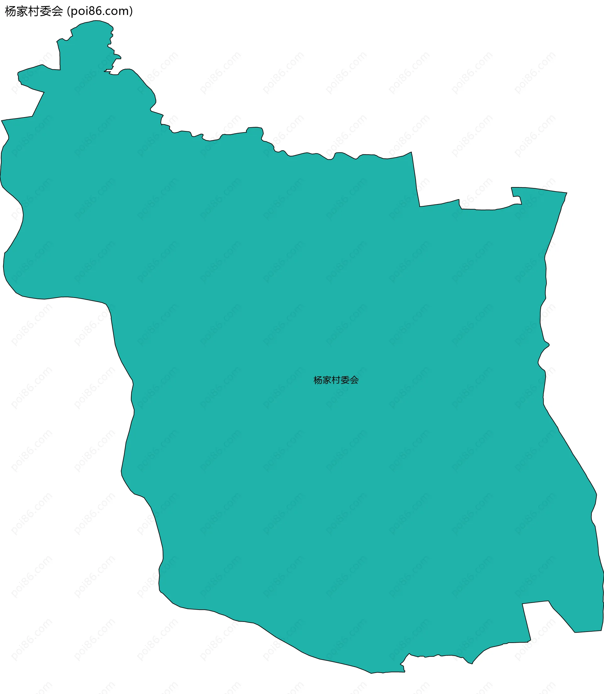 杨家村委会边界地图