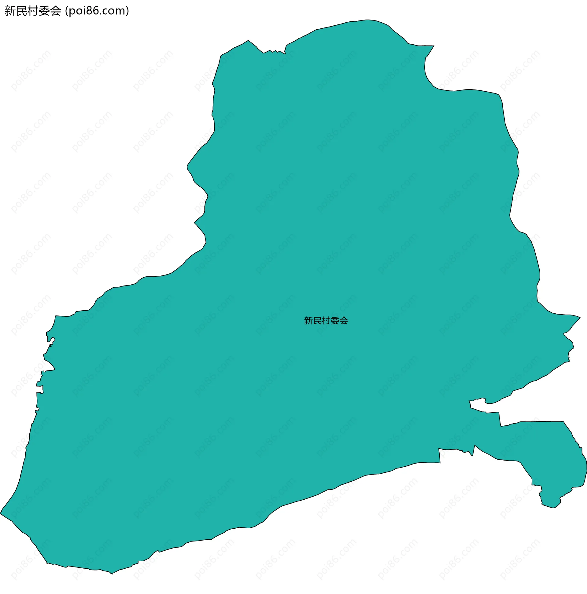 新民村委会边界地图