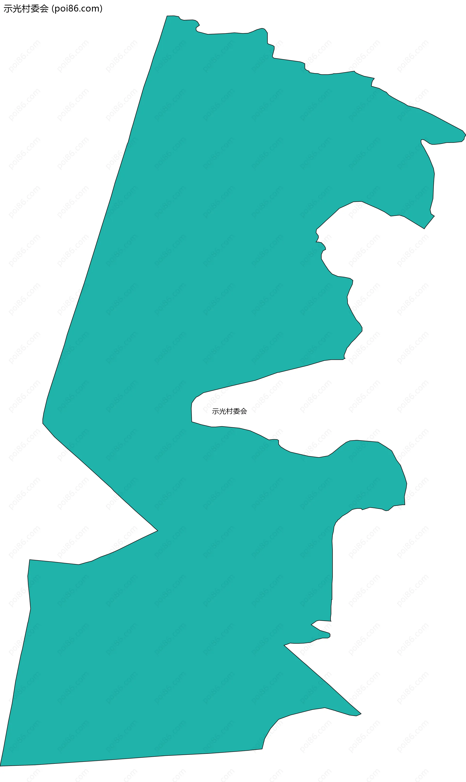 示光村委会边界地图