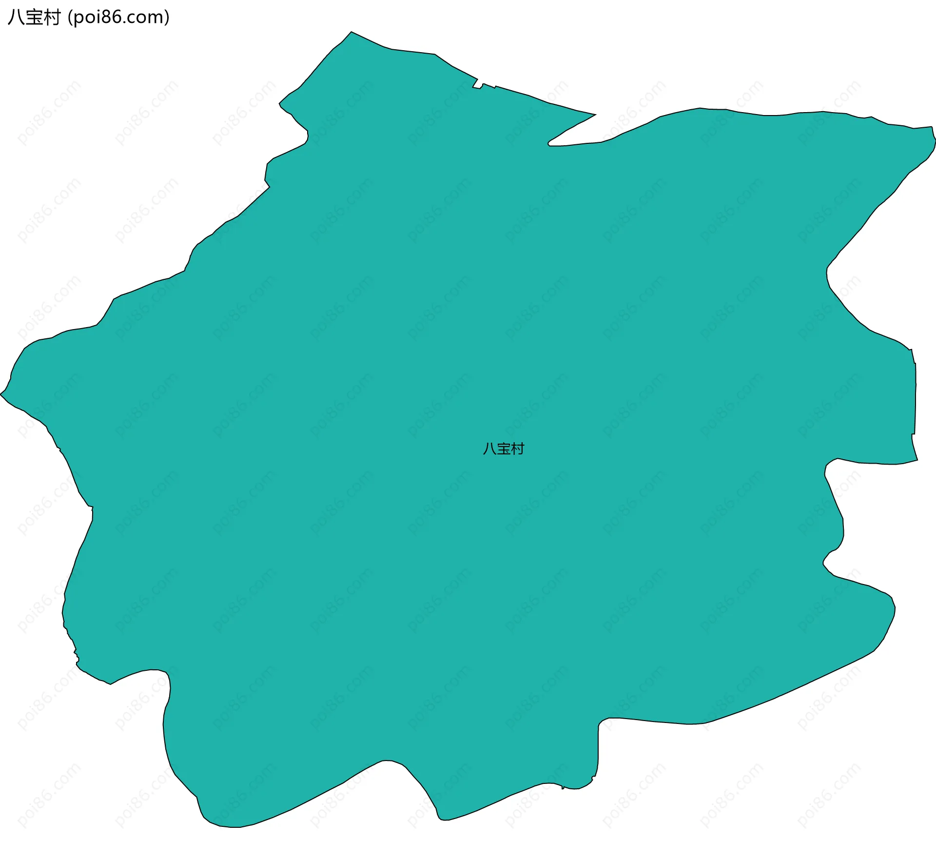 八宝村边界地图