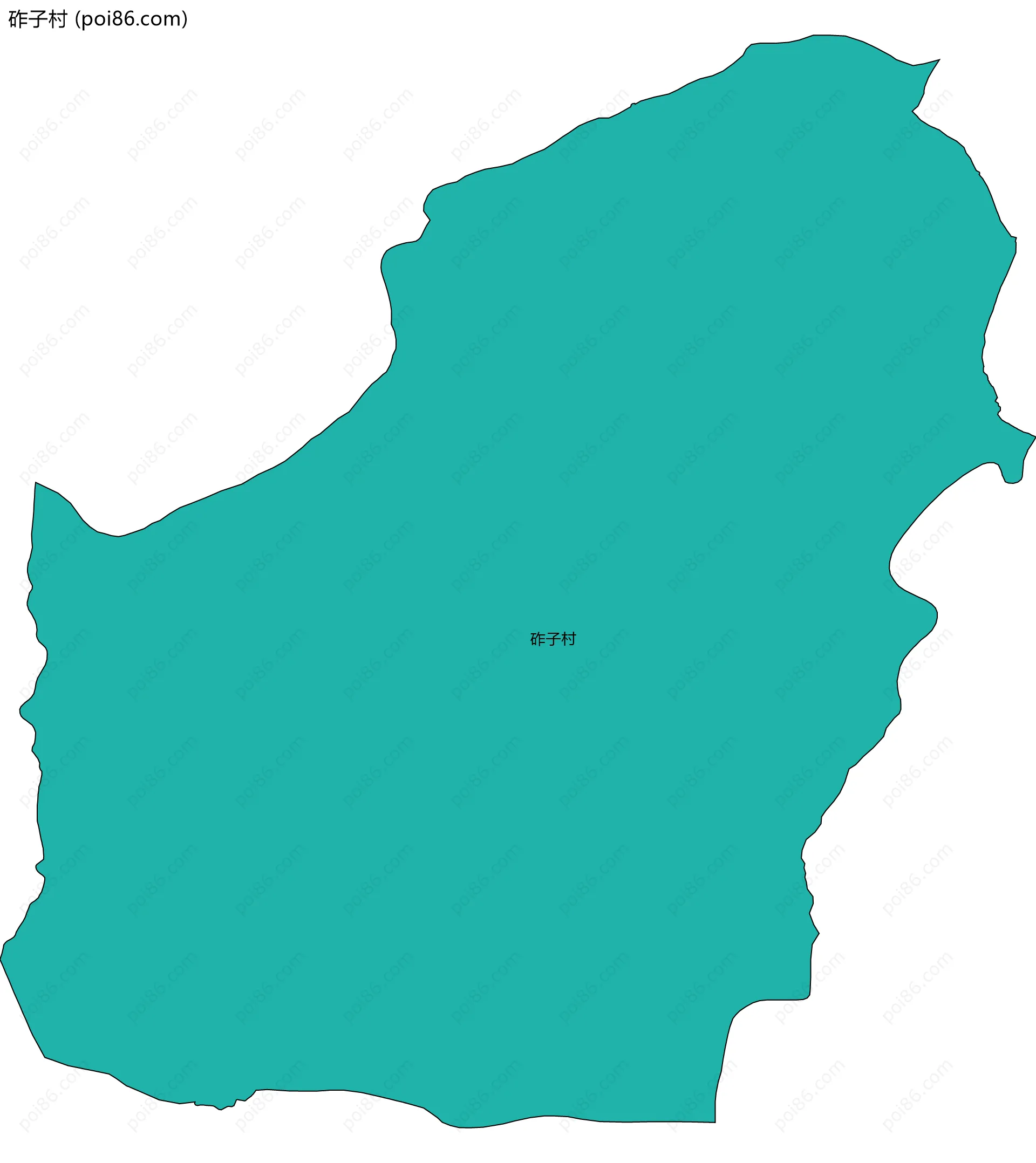 砟子村边界地图