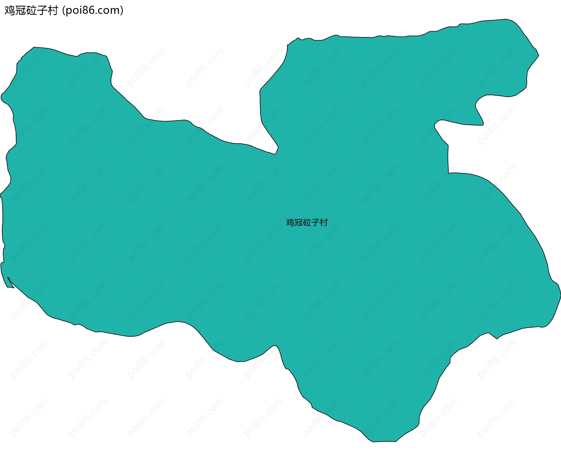 鸡冠砬子村边界地图