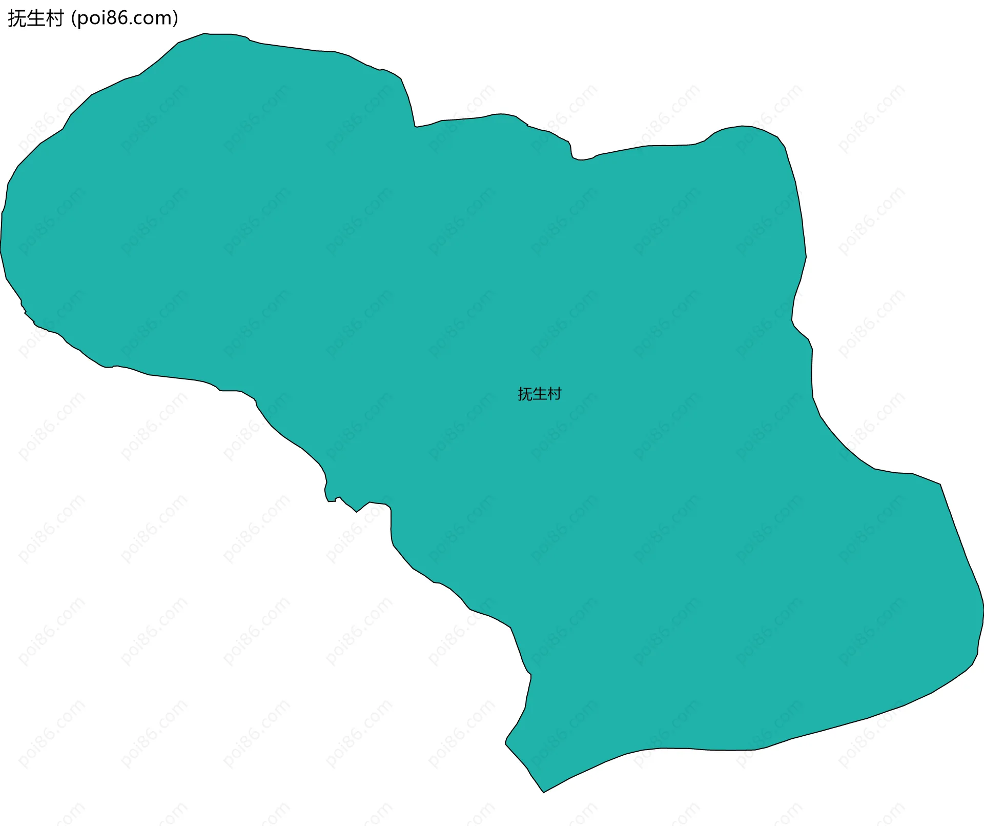 抚生村边界地图