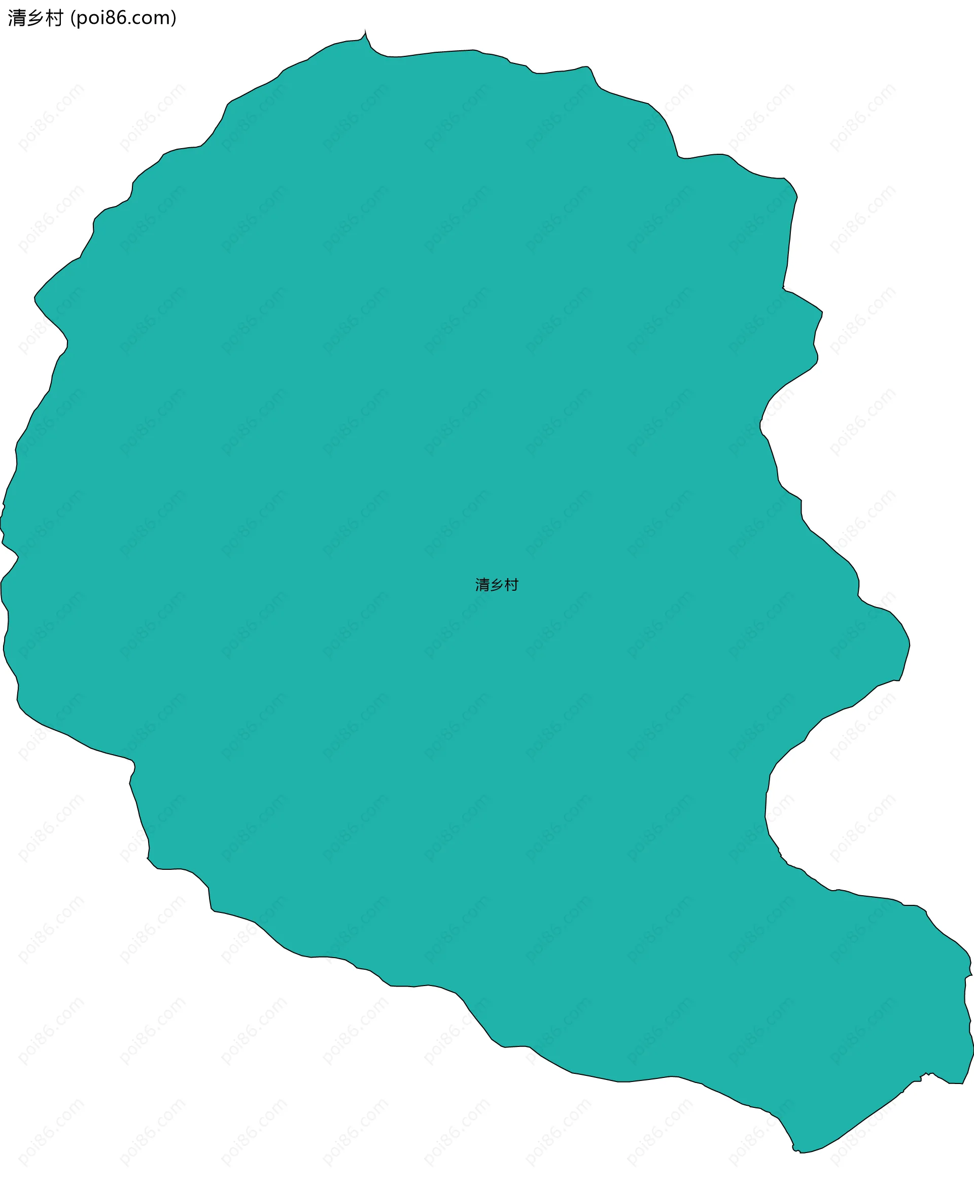 清乡村边界地图