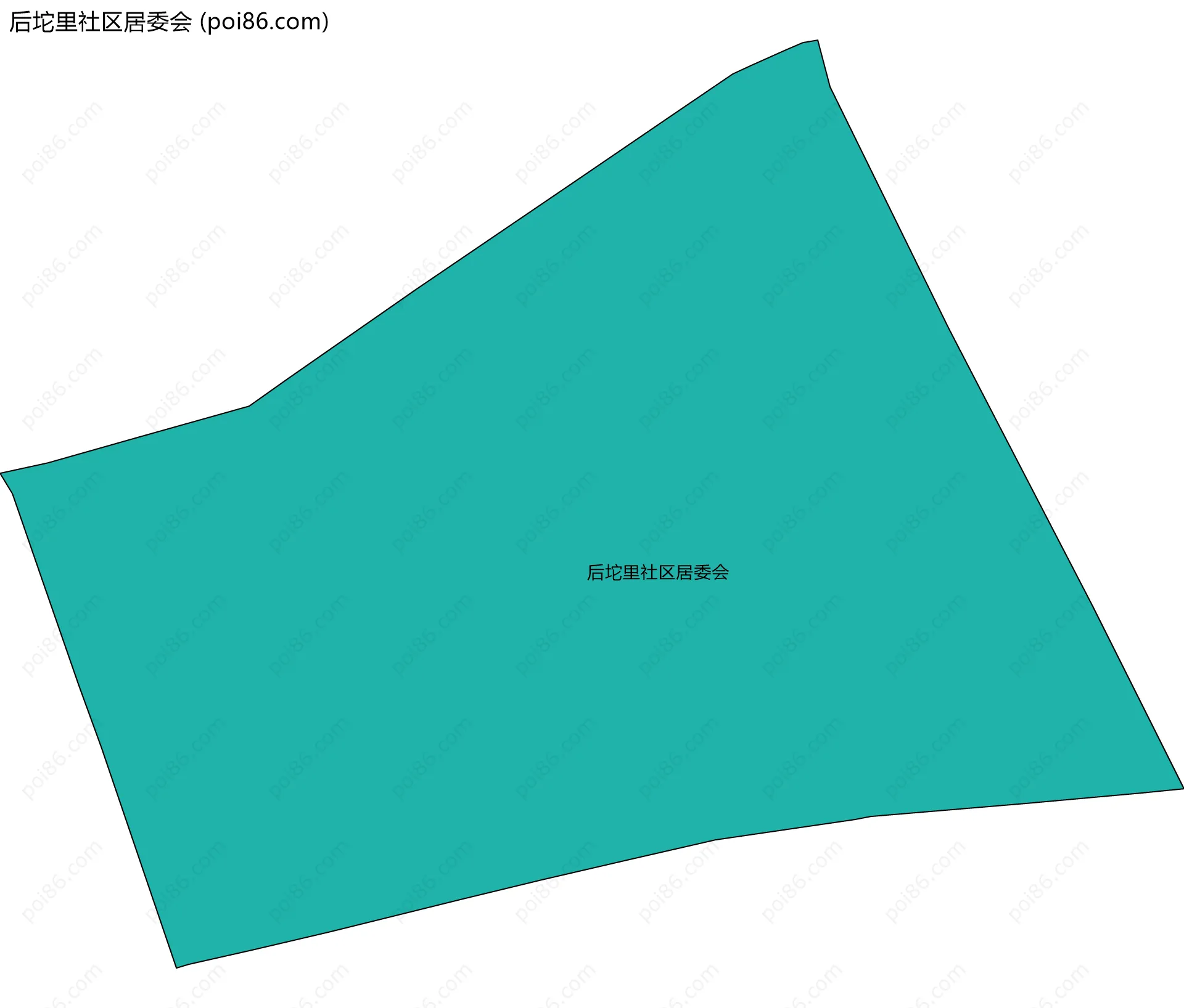 后坨里社区居委会边界地图