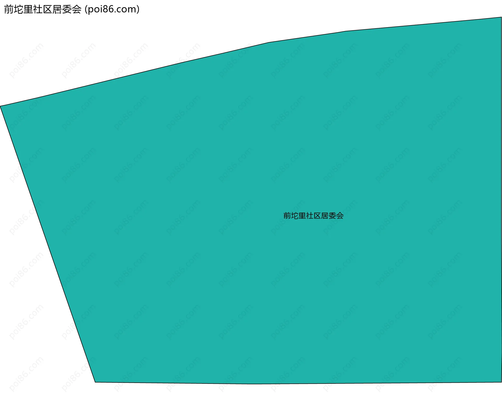 前坨里社区居委会边界地图