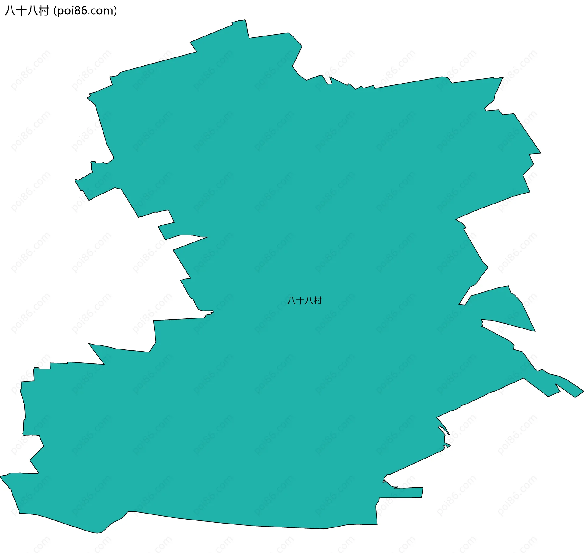 八十八村边界地图