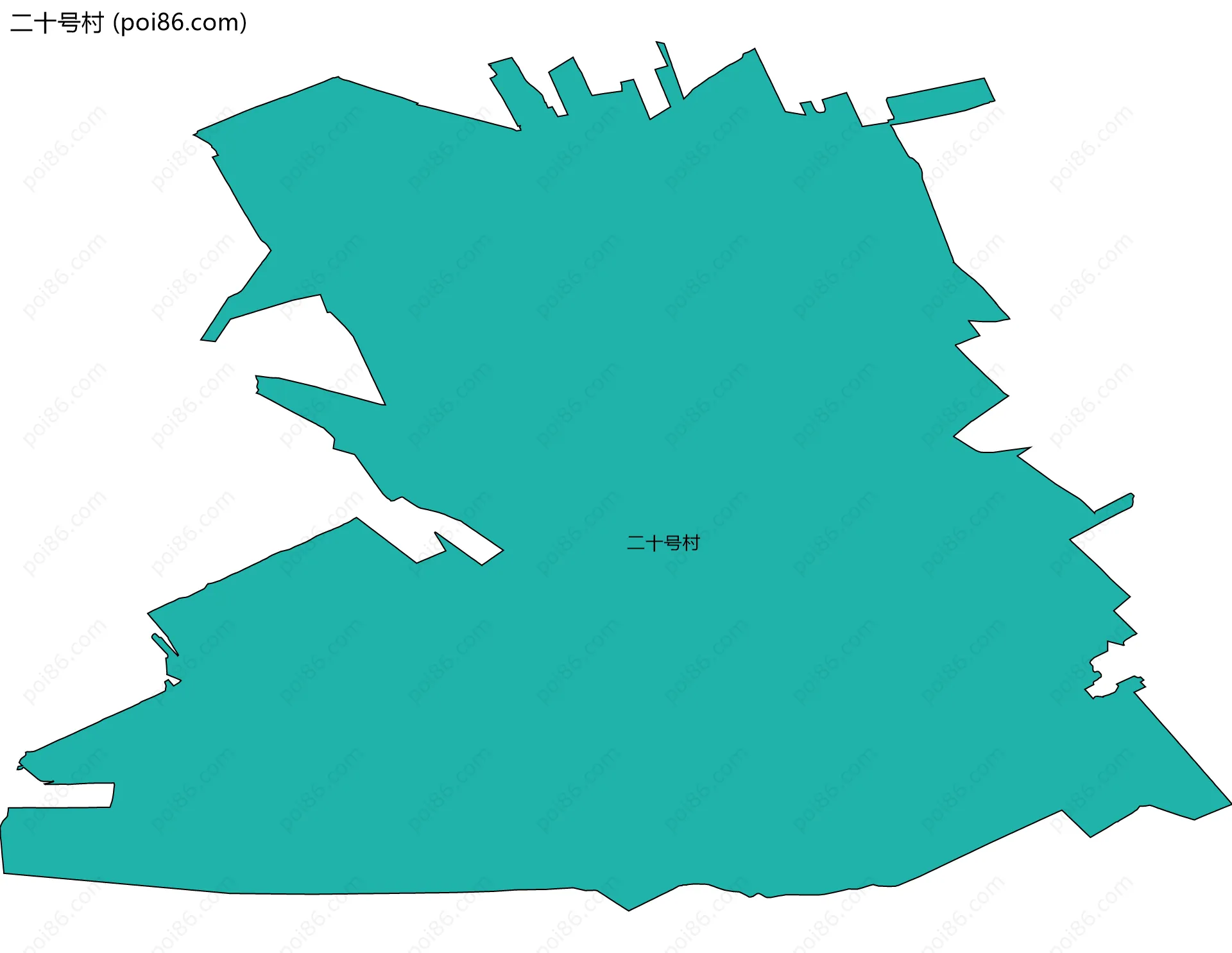 二十号村边界地图
