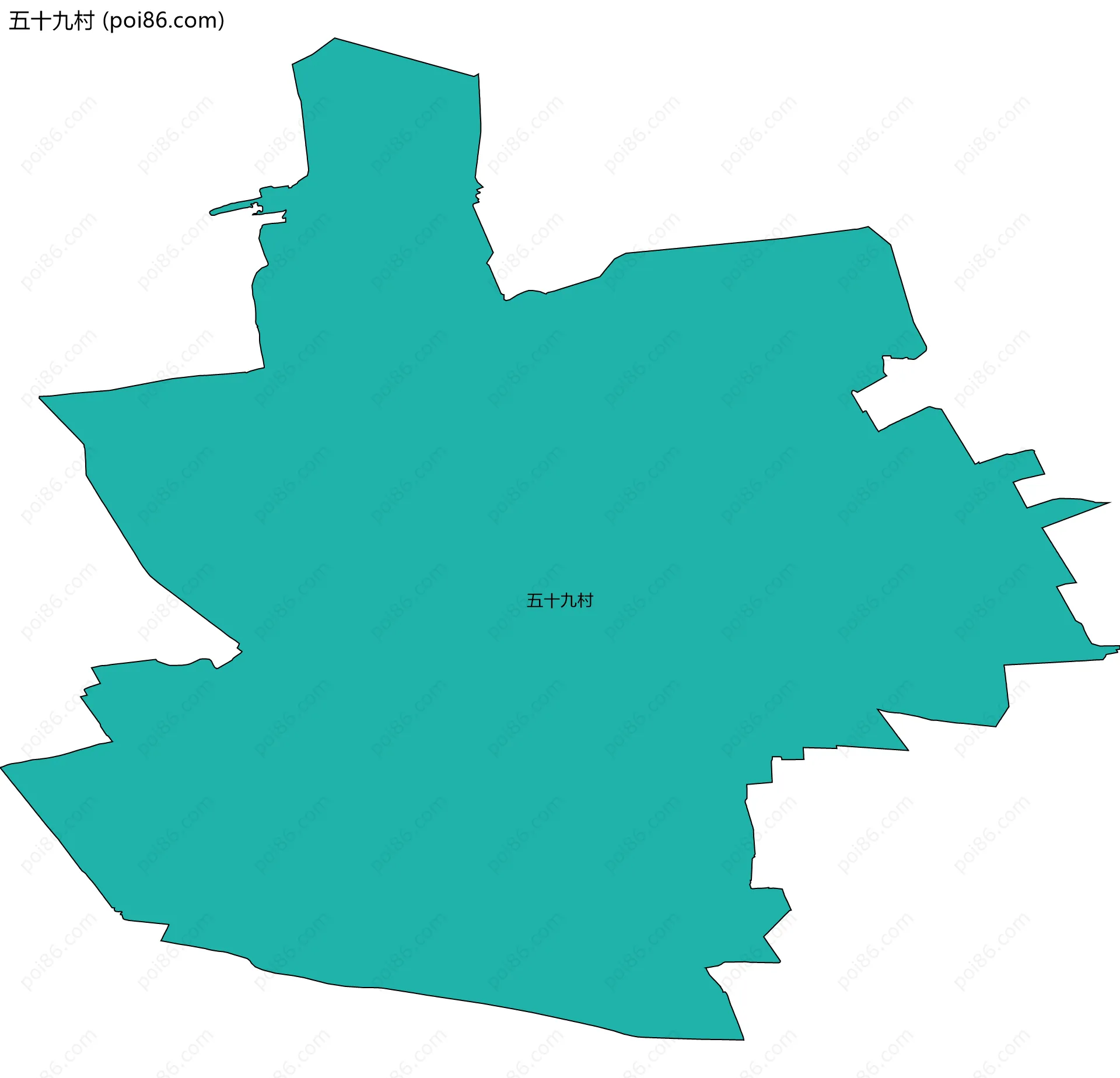 五十九村边界地图