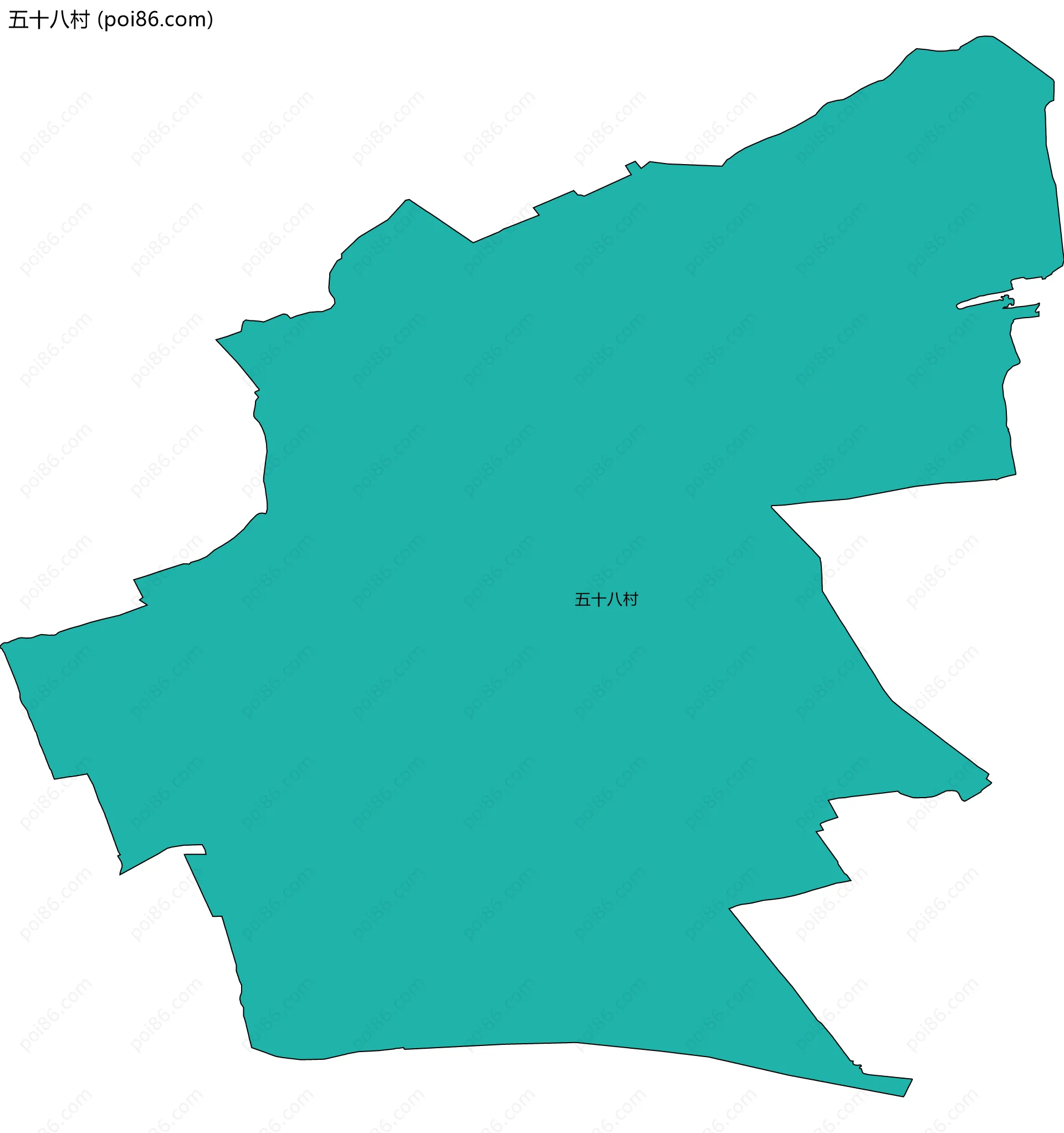 五十八村边界地图