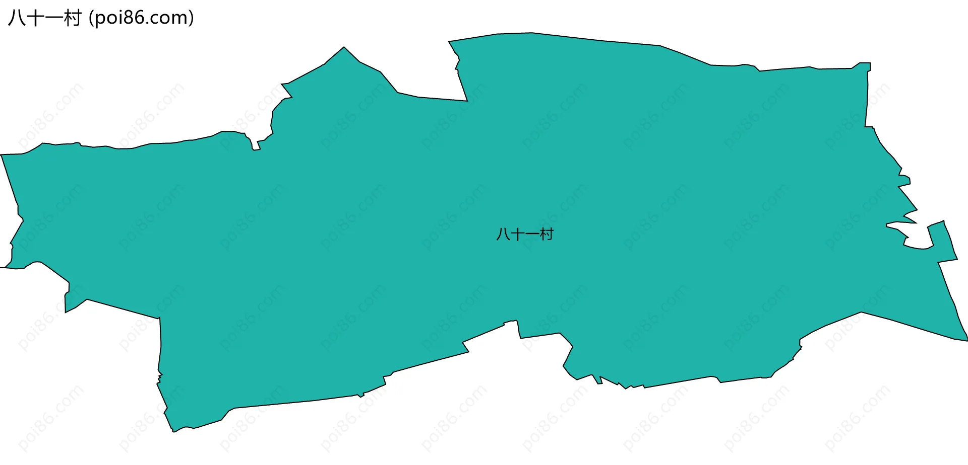 八十一村边界地图