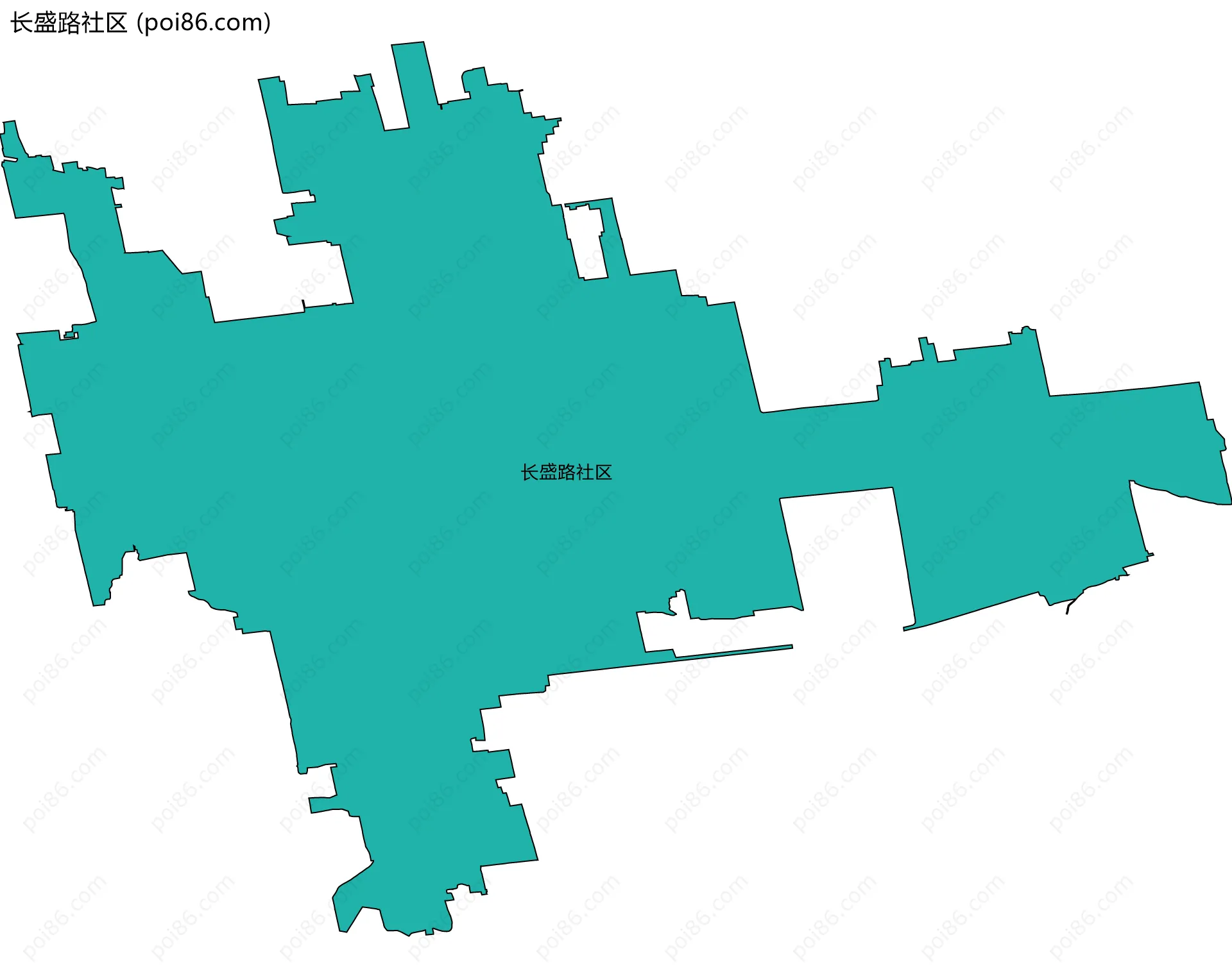 长盛路社区边界地图