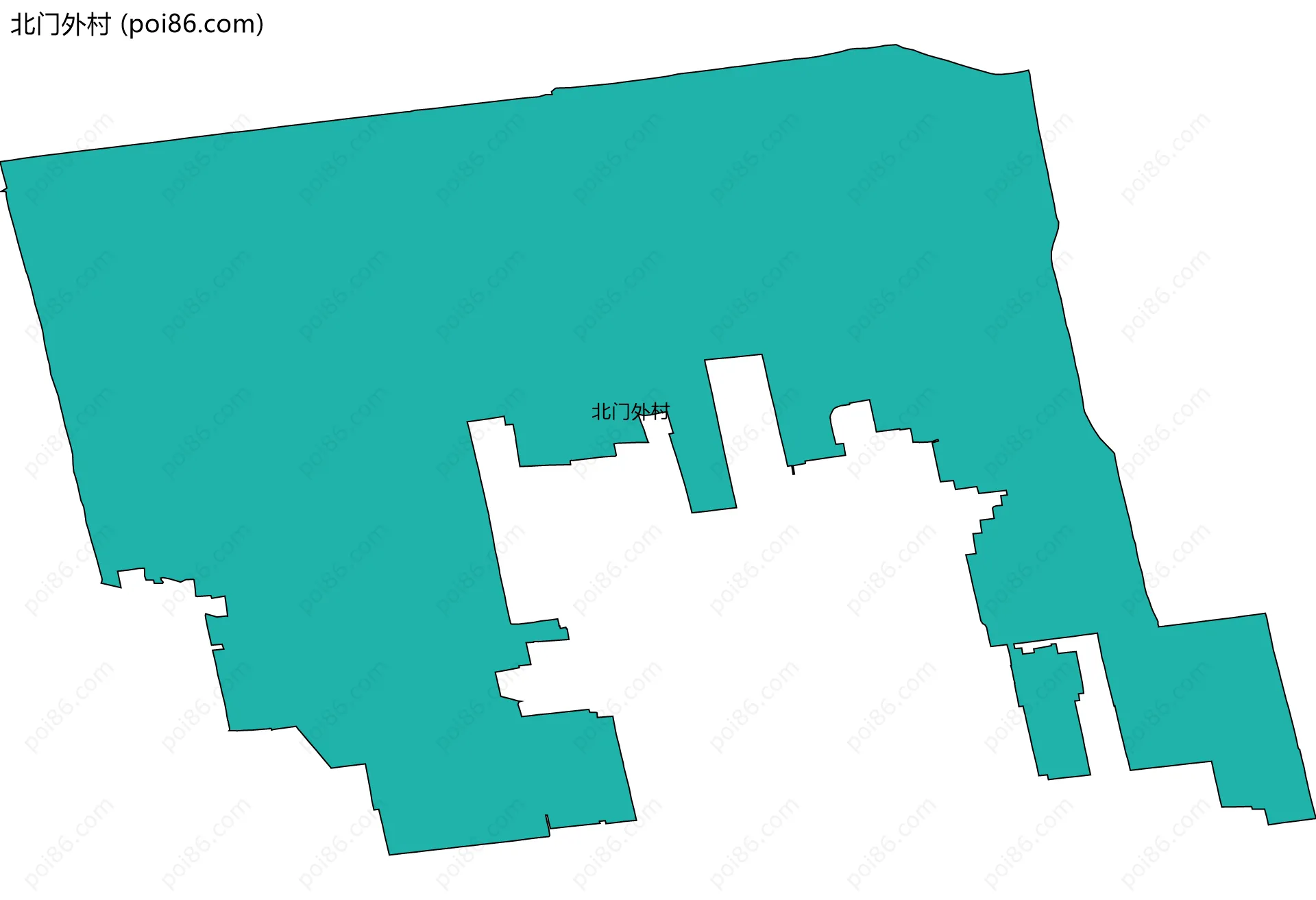 北门外村边界地图