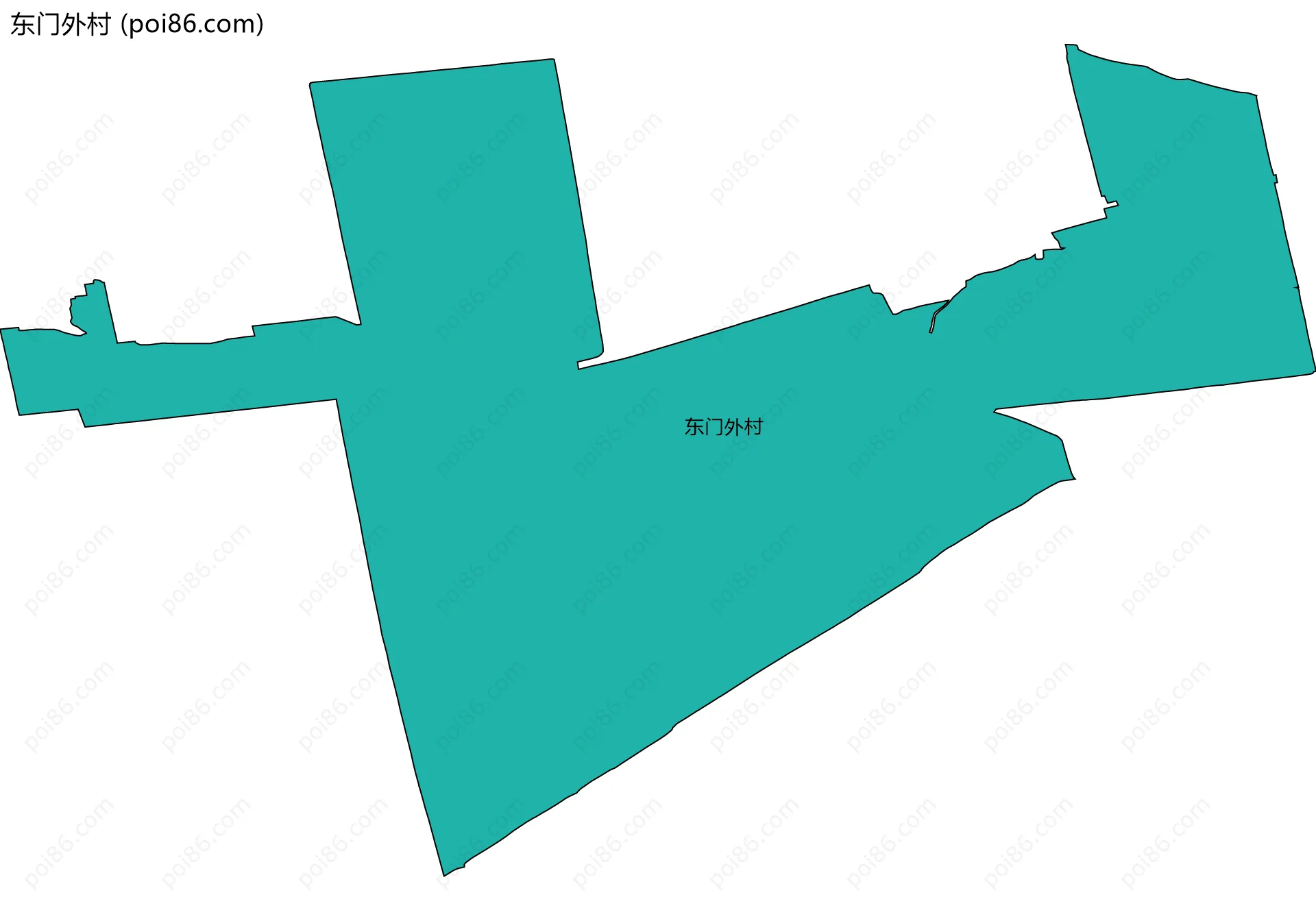 东门外村边界地图