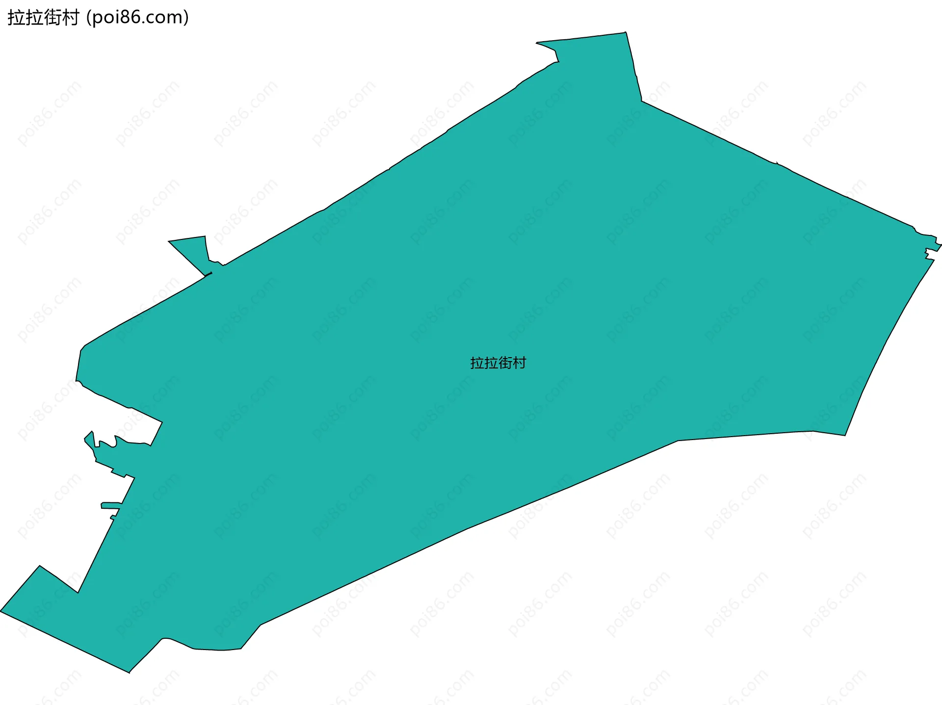 拉拉街村边界地图
