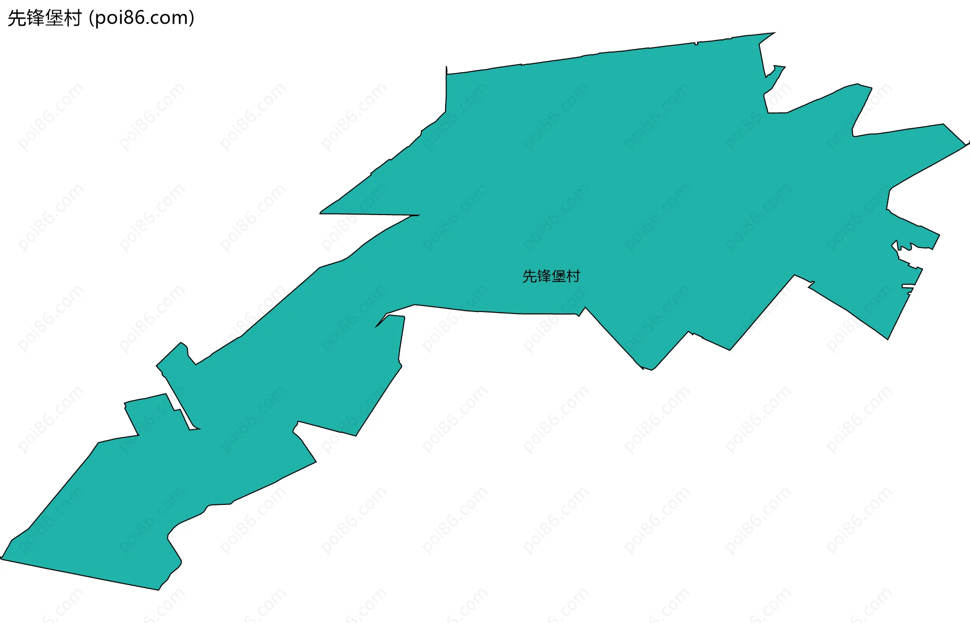 先锋堡村边界地图