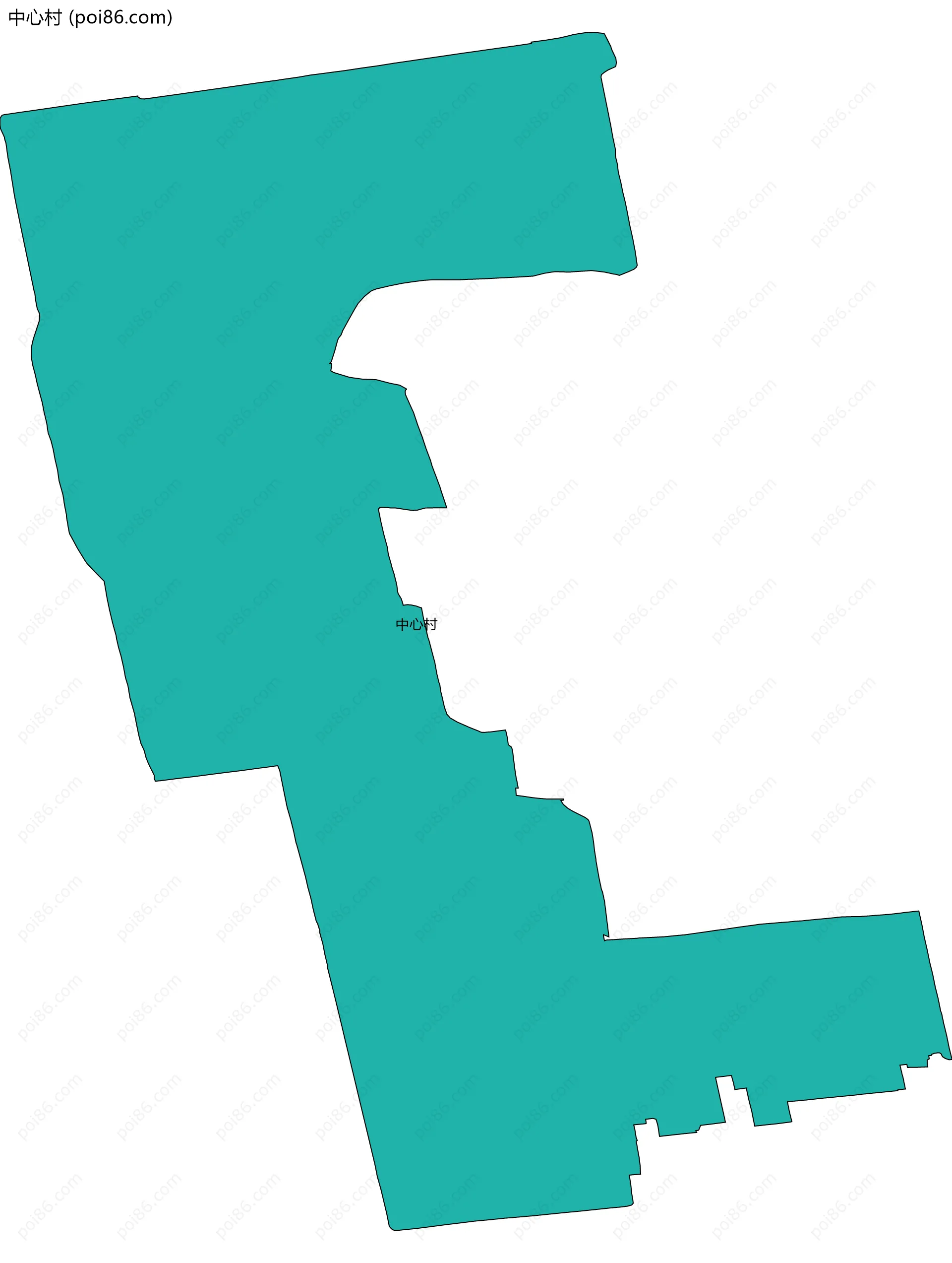 中心村边界地图