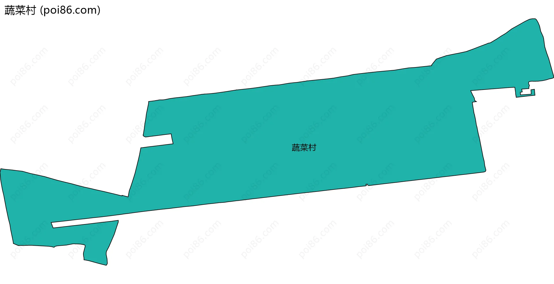 蔬菜村边界地图