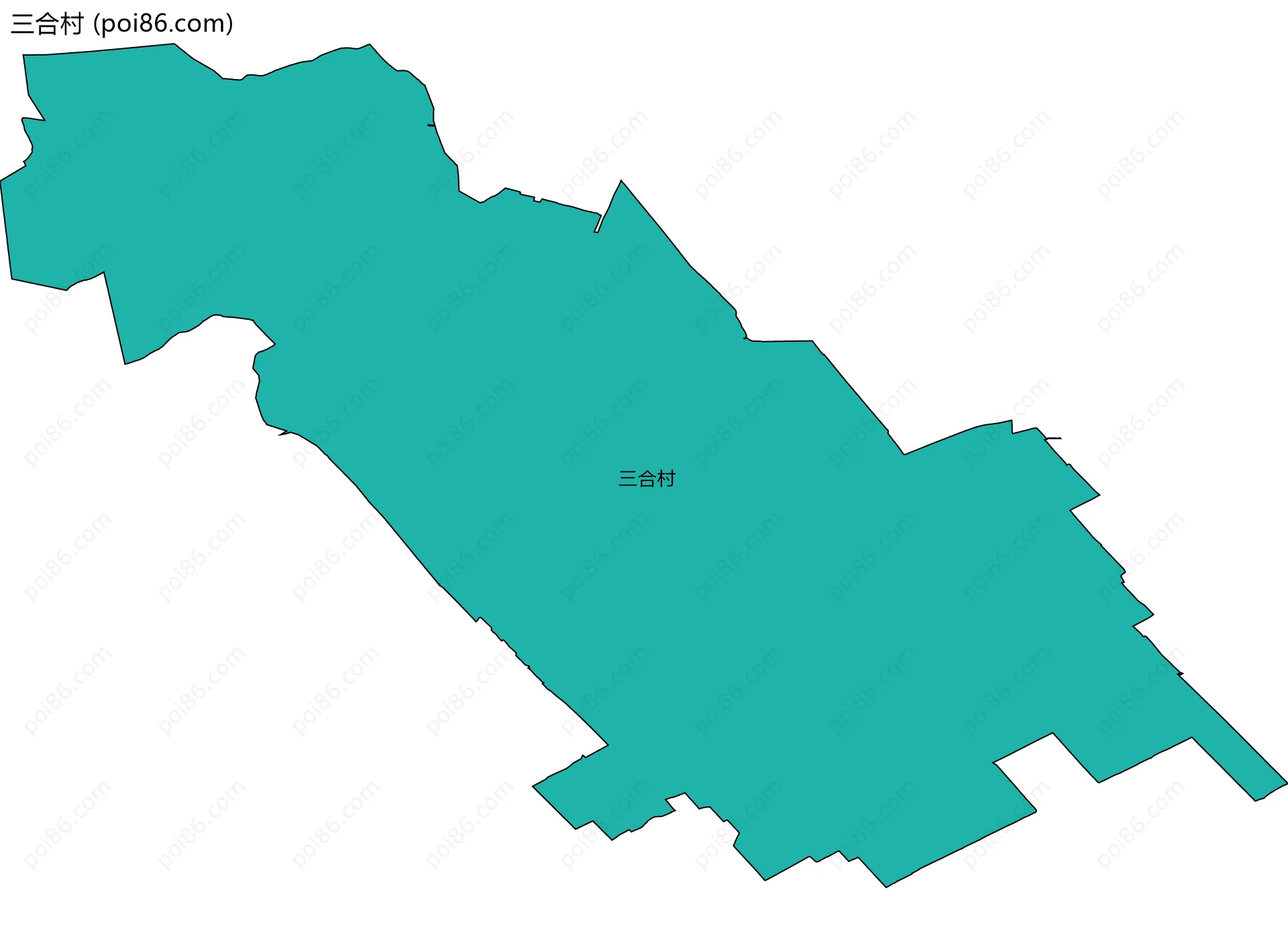 三合村边界地图
