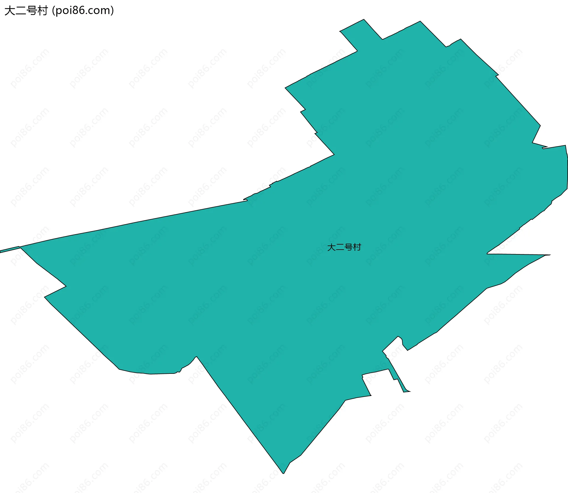 大二号村边界地图
