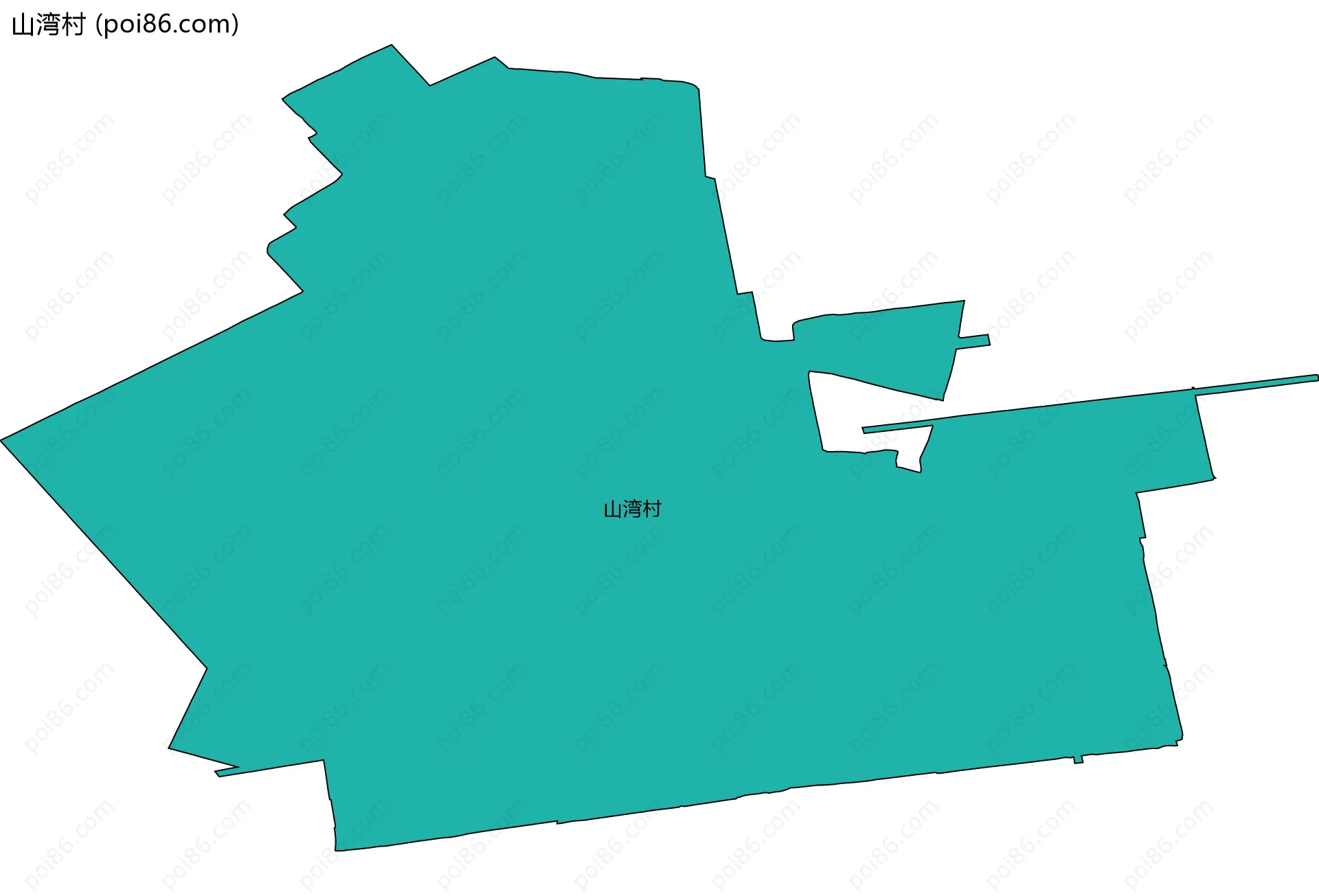 山湾村边界地图
