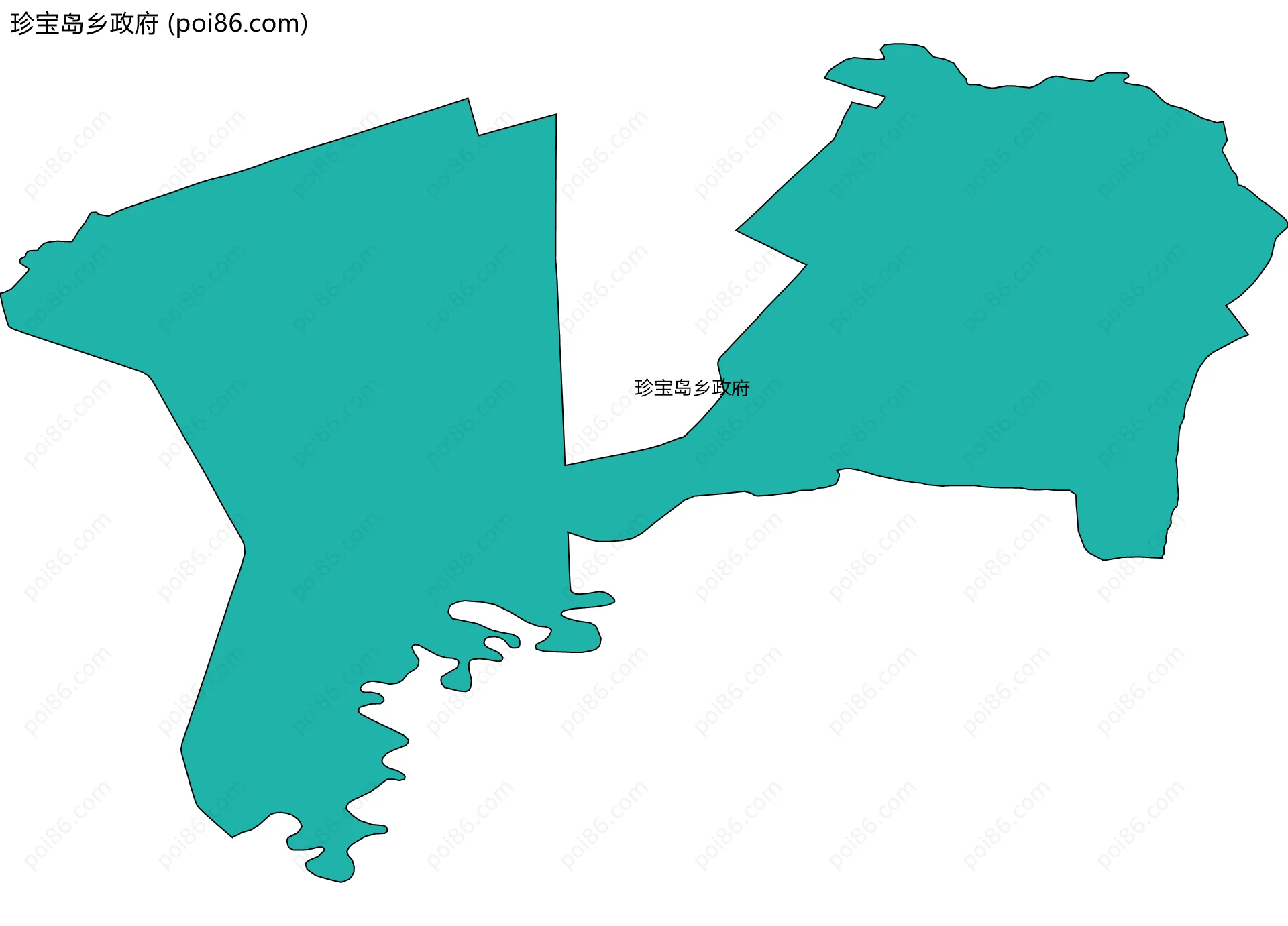 珍宝岛乡政府边界地图