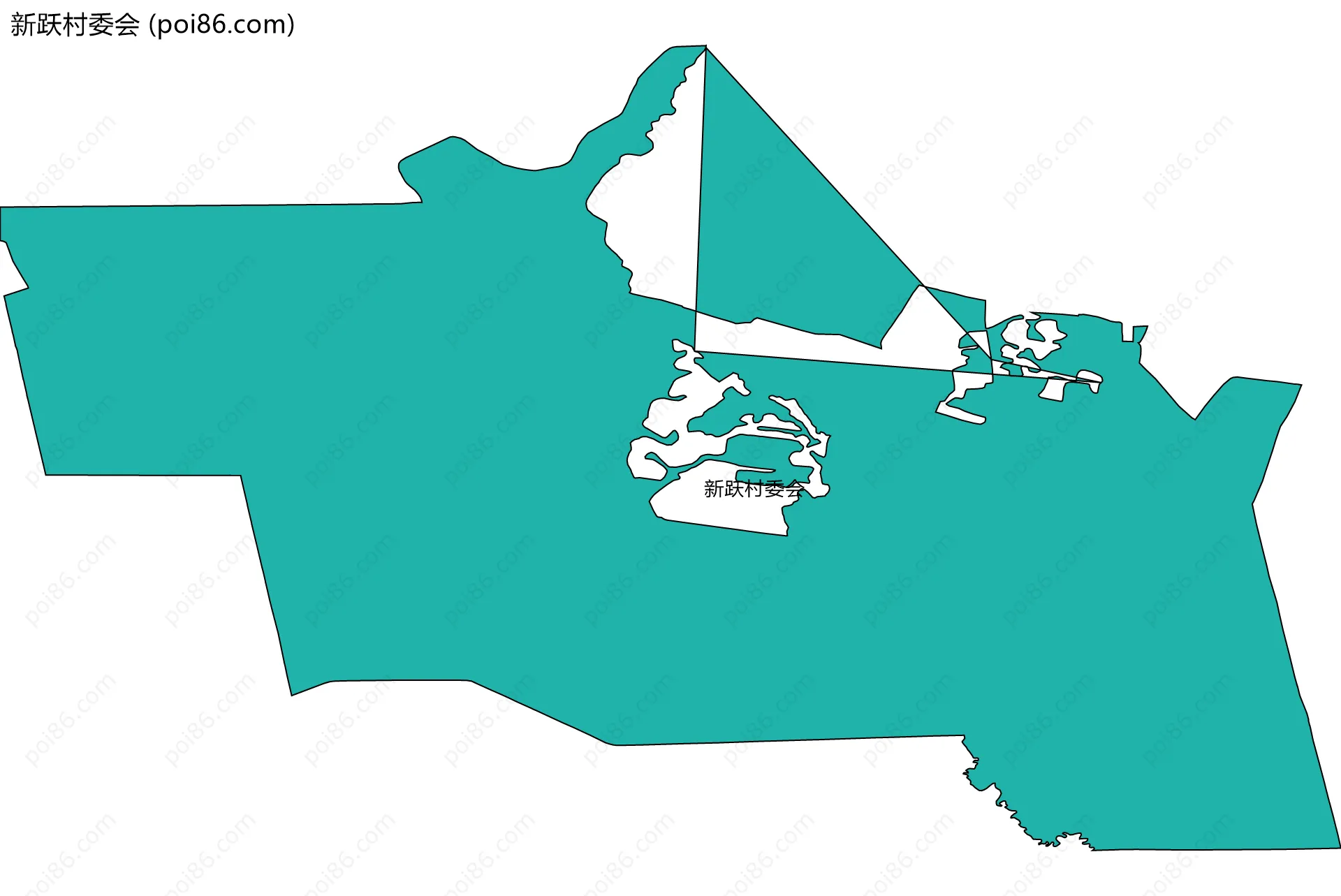 新跃村委会边界地图