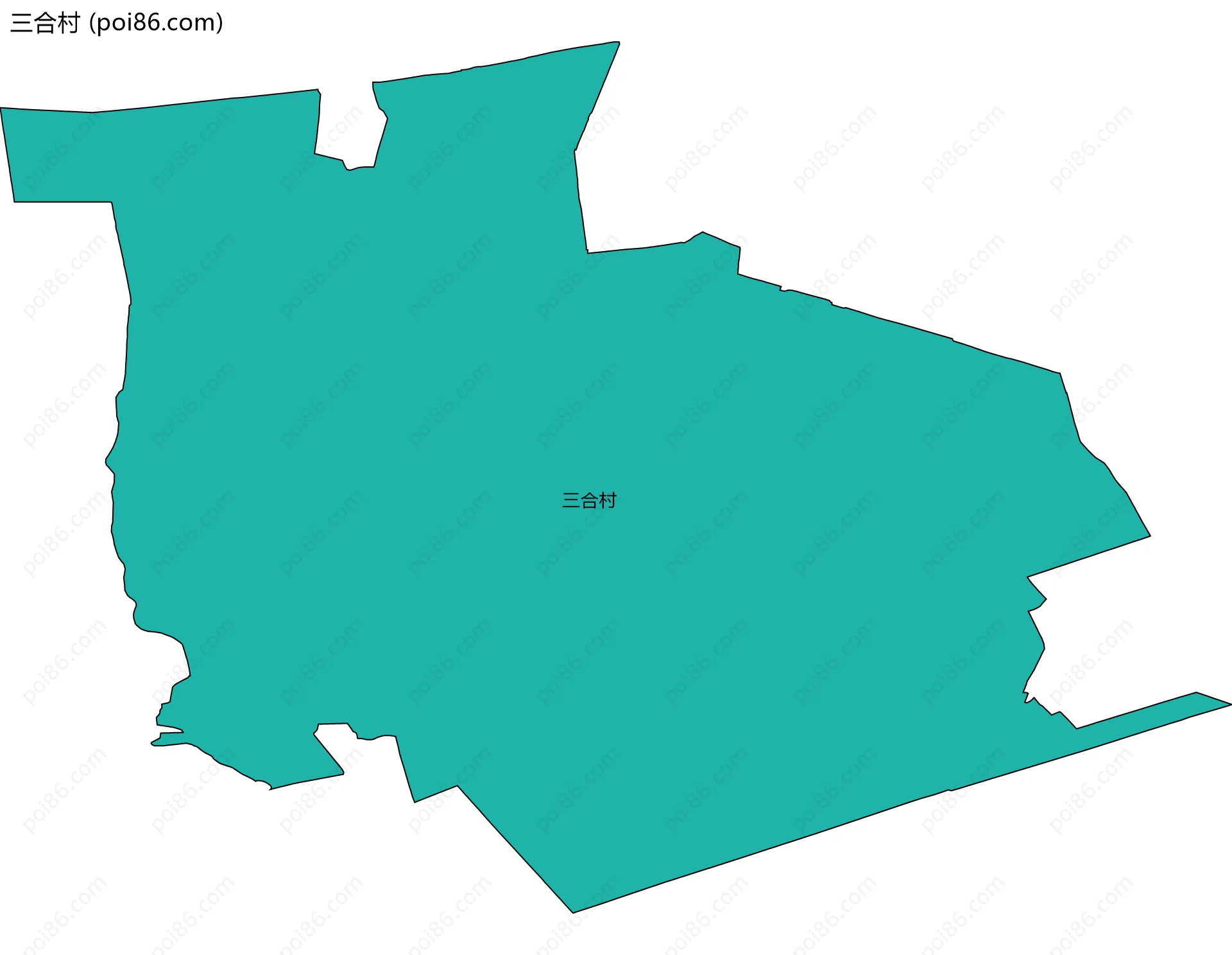 三合村边界地图