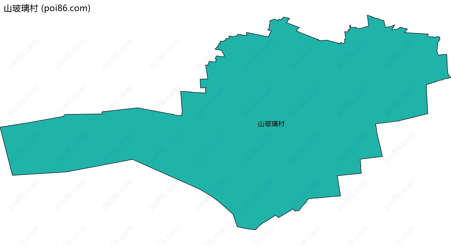 山玻璃村边界地图