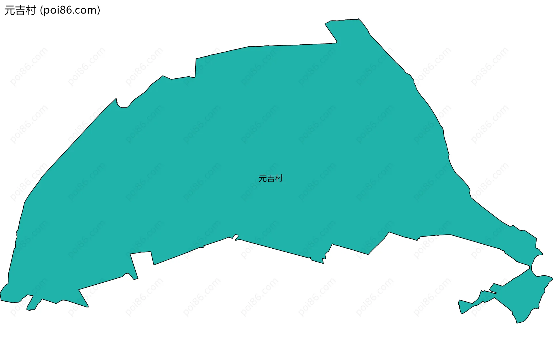 元吉村边界地图