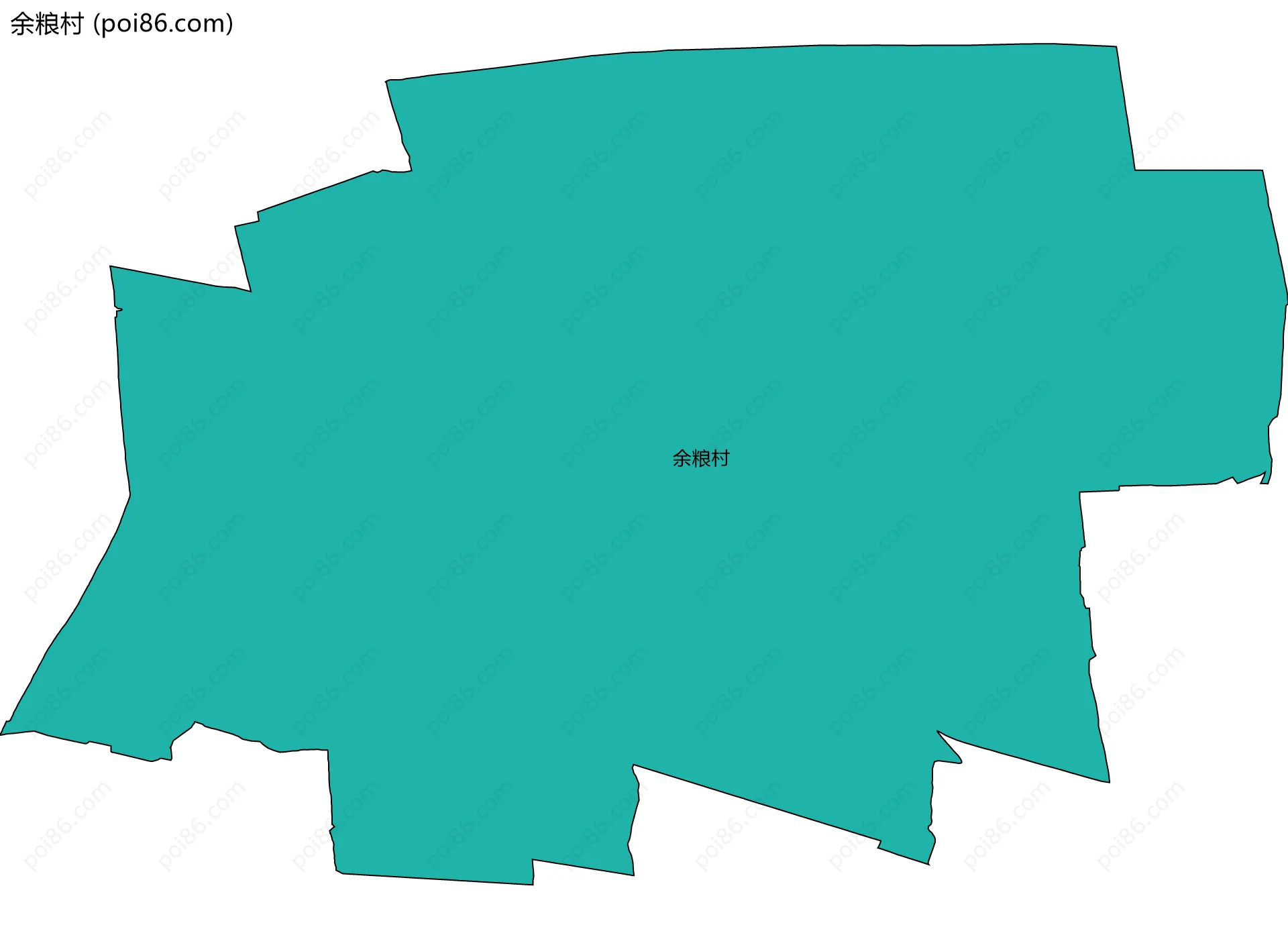 余粮村边界地图