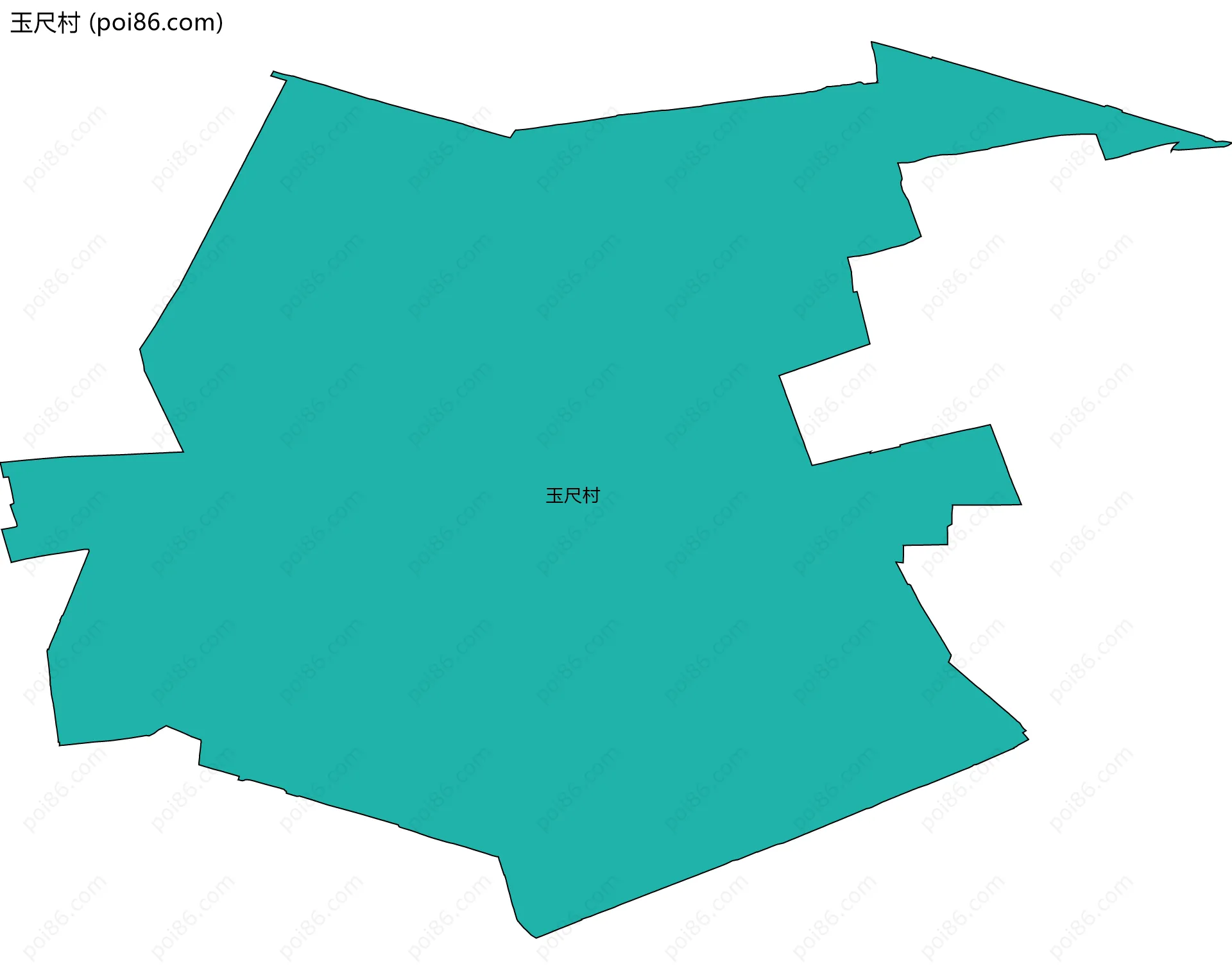 玉尺村边界地图