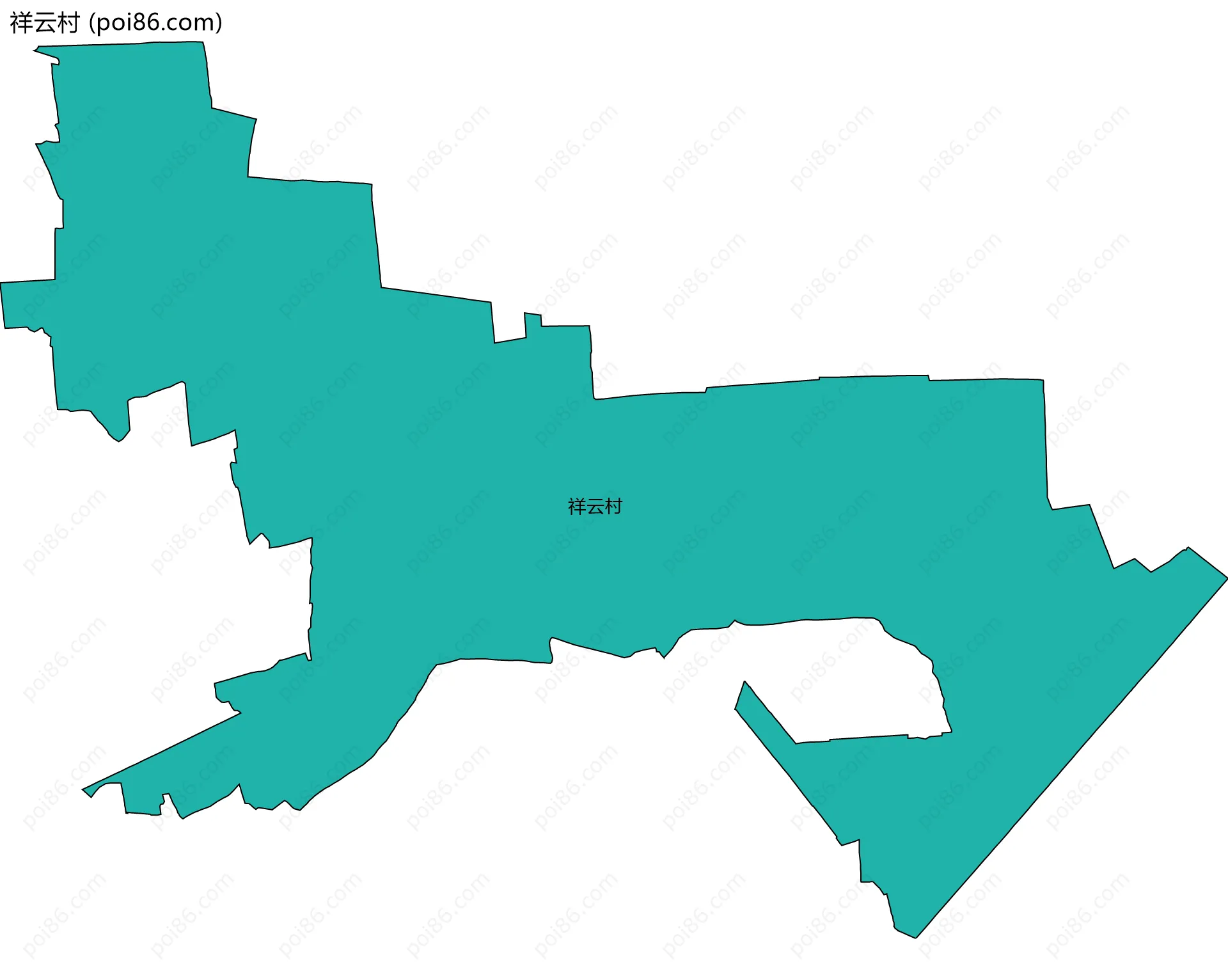 祥云村边界地图