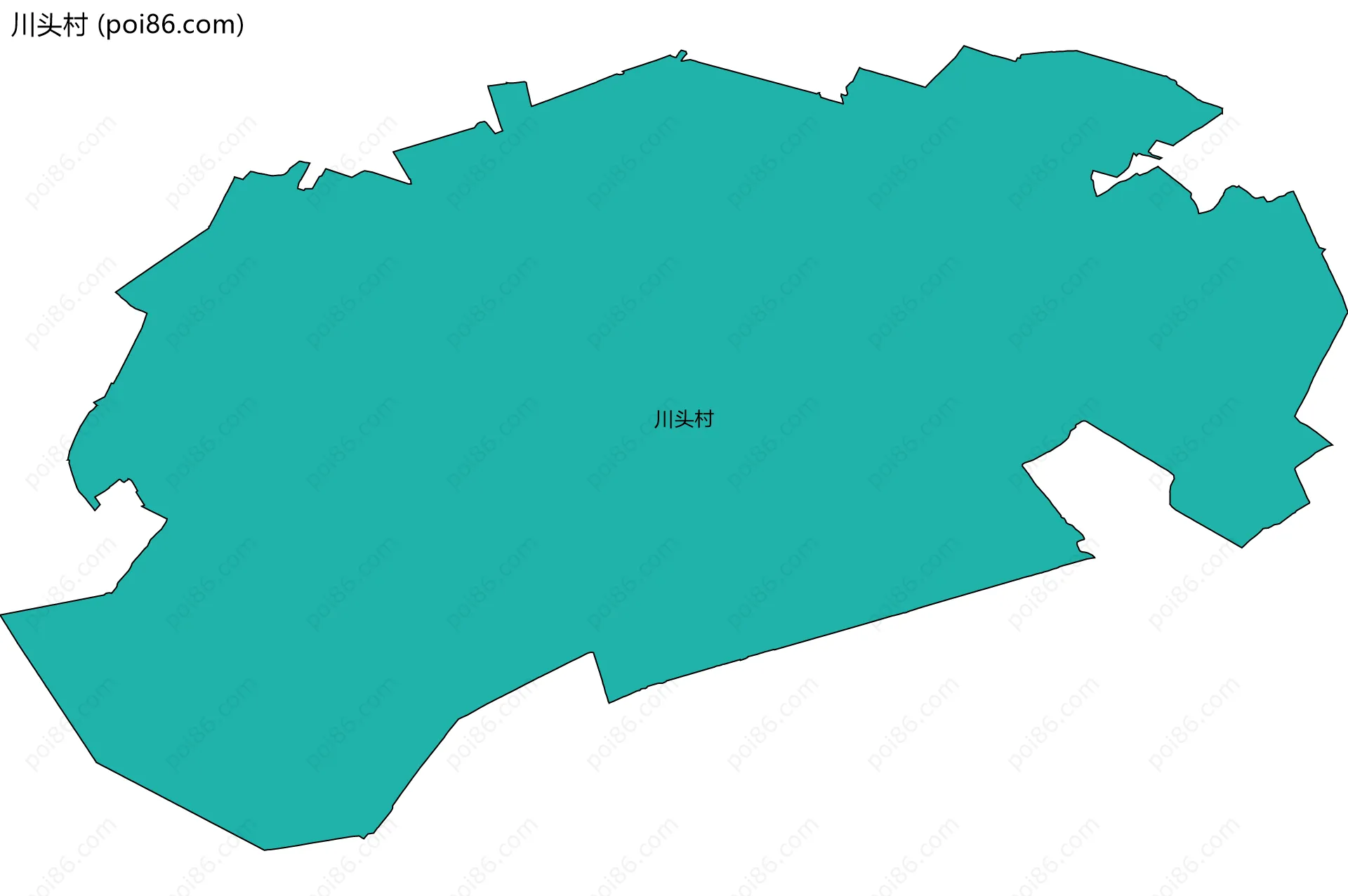 川头村边界地图