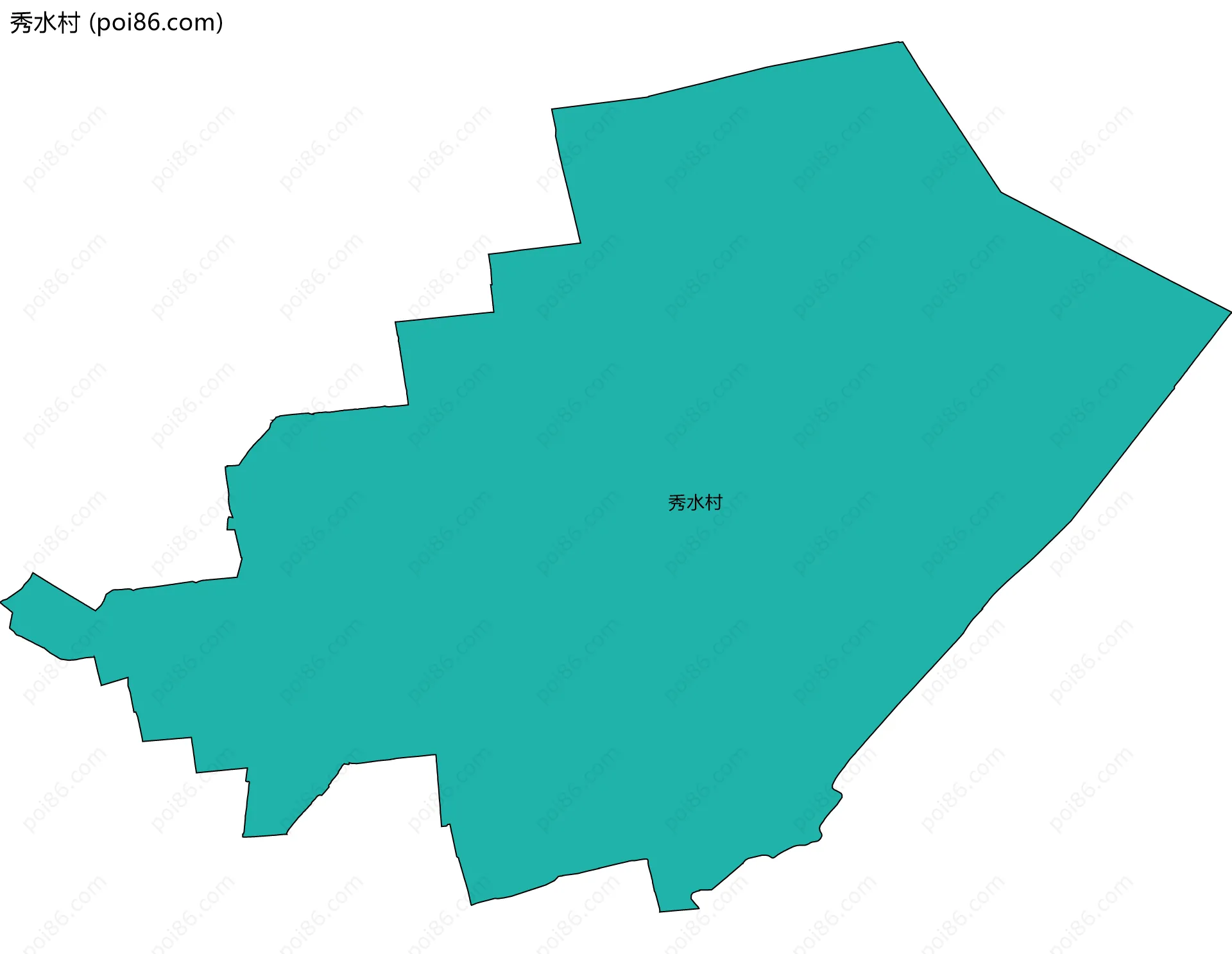 秀水村边界地图