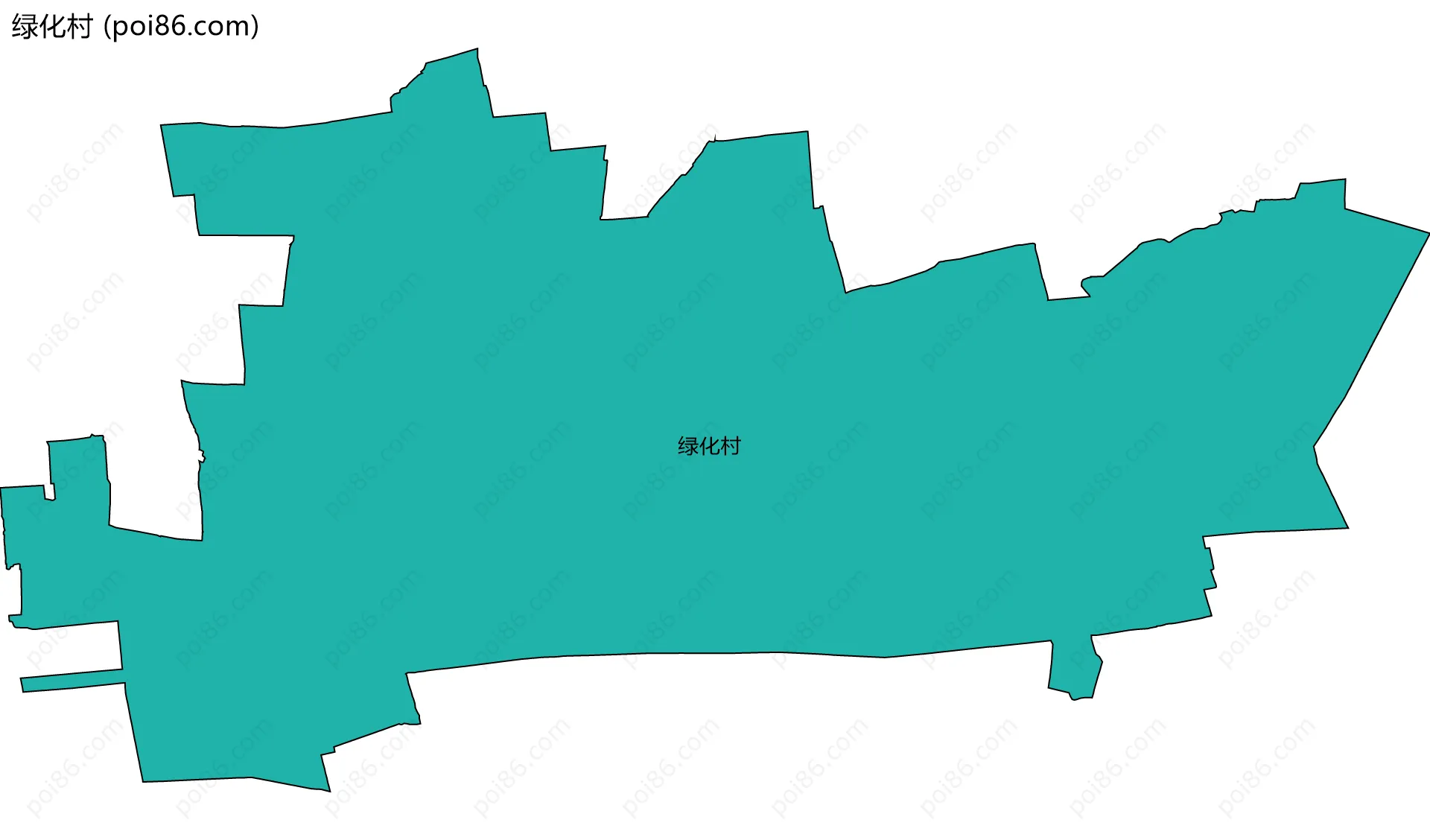 绿化村边界地图