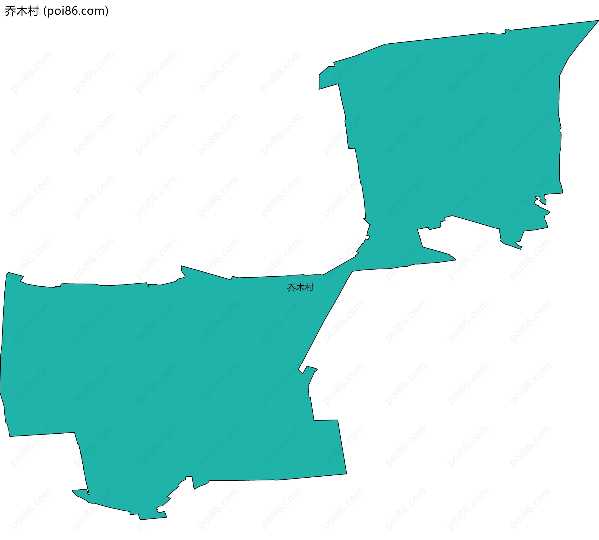 乔木村边界地图