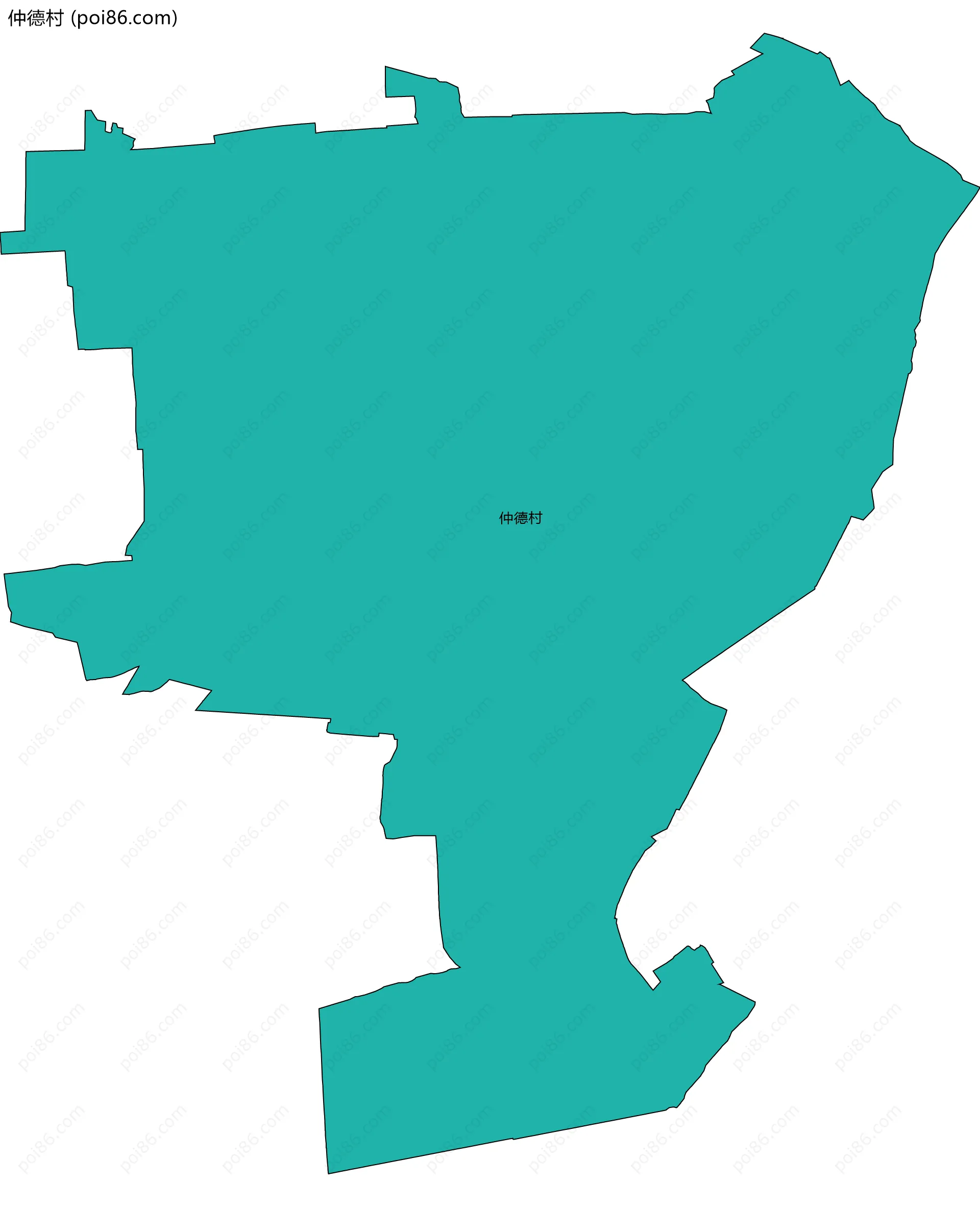 仲德村边界地图