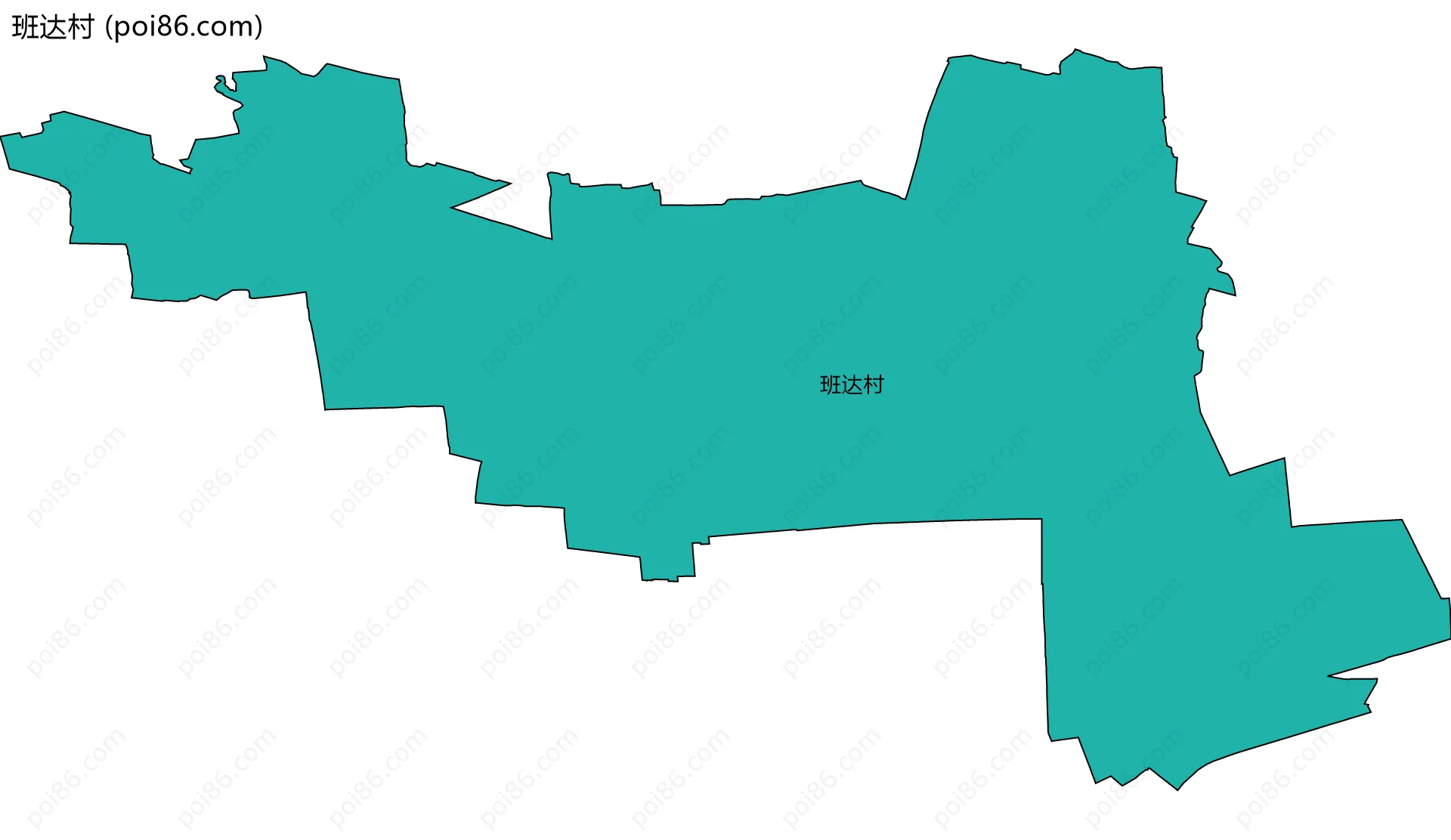 班达村边界地图
