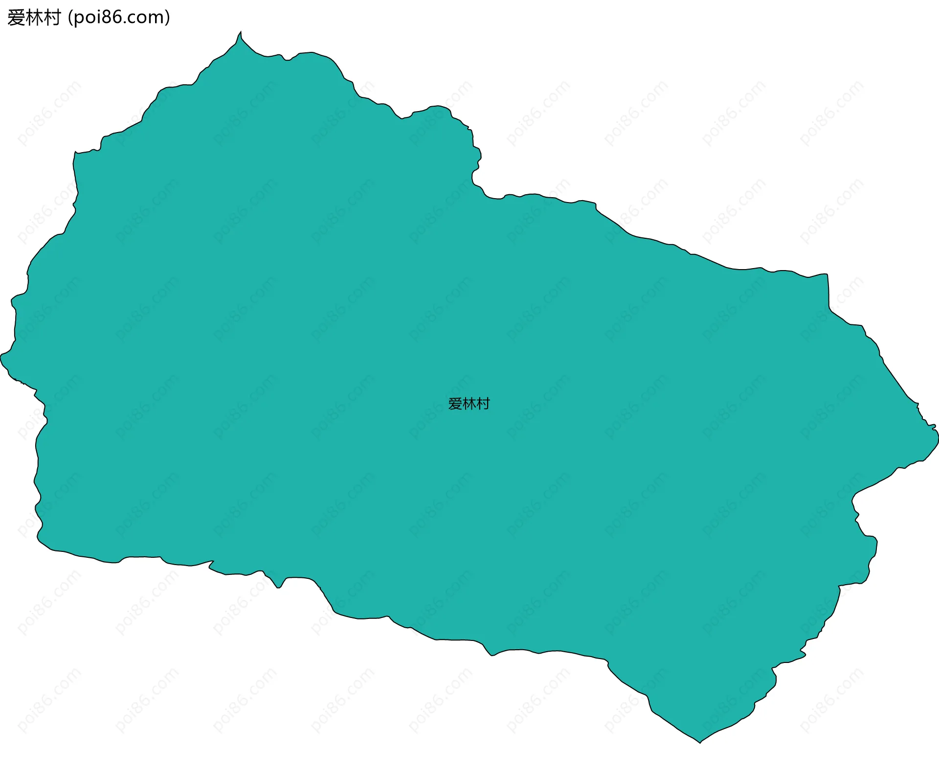 爱林村边界地图