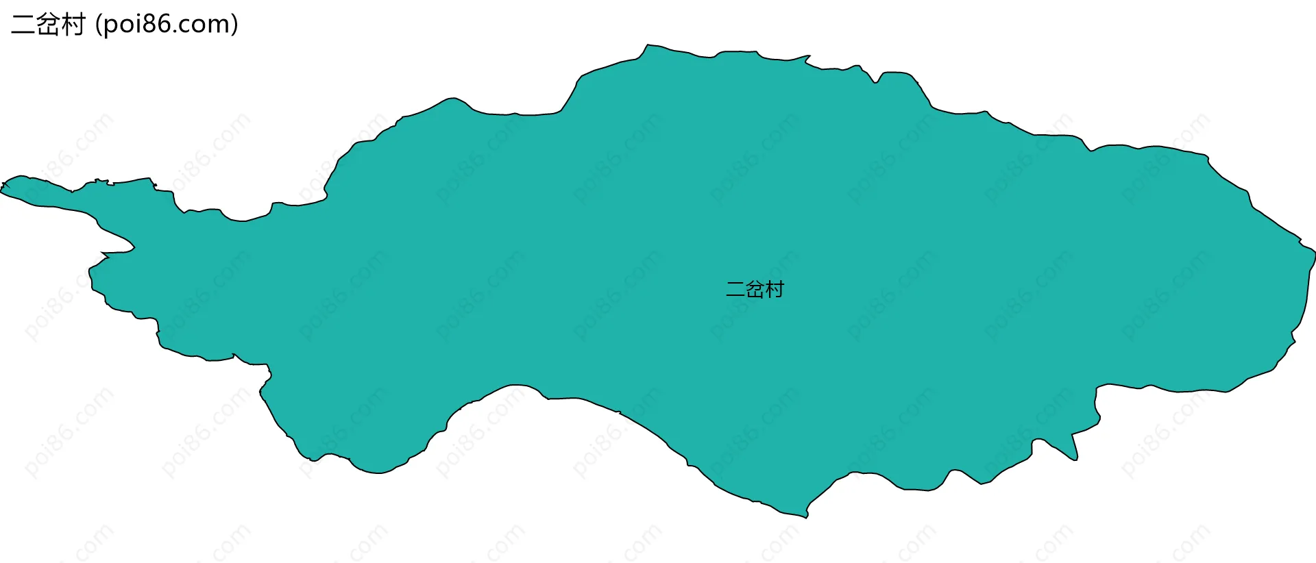 二岔村边界地图